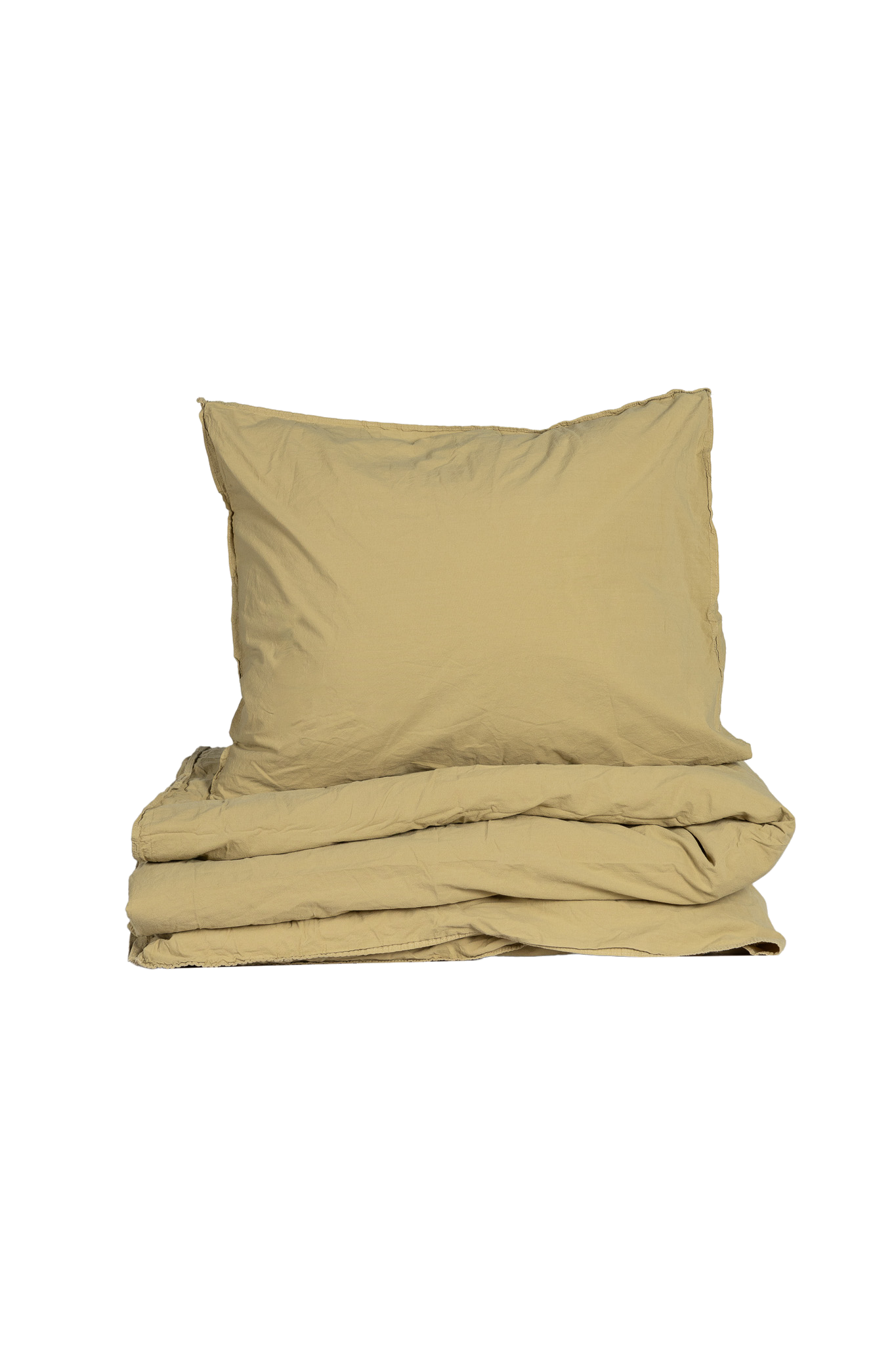 Påslakanset Crinkle Khaki Green (150x210cm)