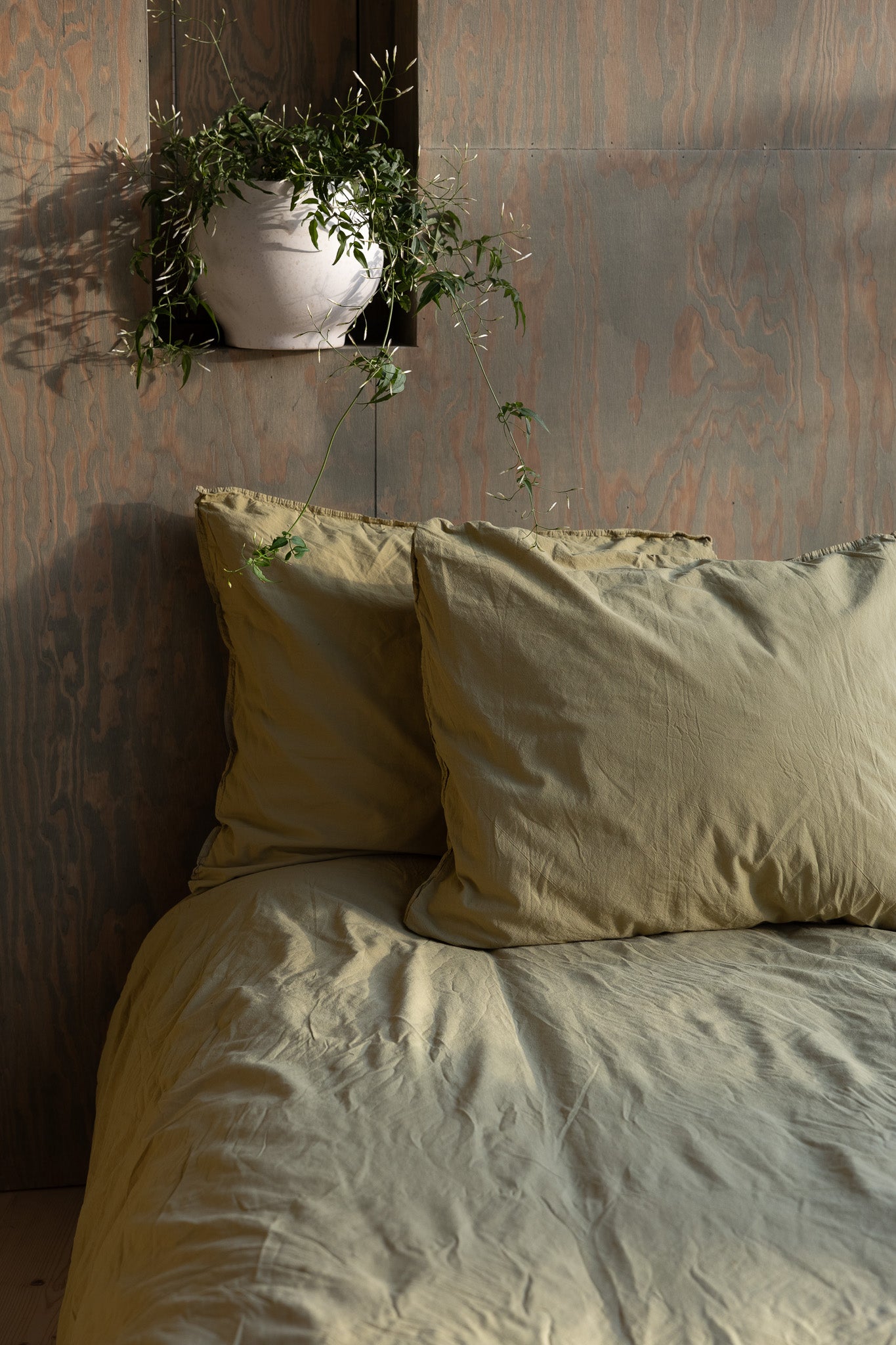 Örngott Crinkle Khaki green (50x60cm)