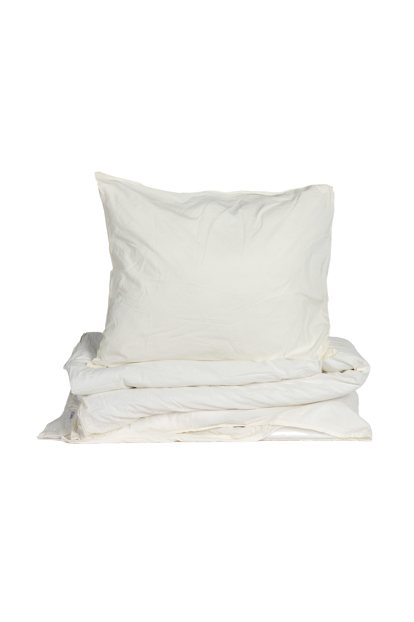 Påslakanset Crinkle Off White – vikt påslakan med matchande örngott