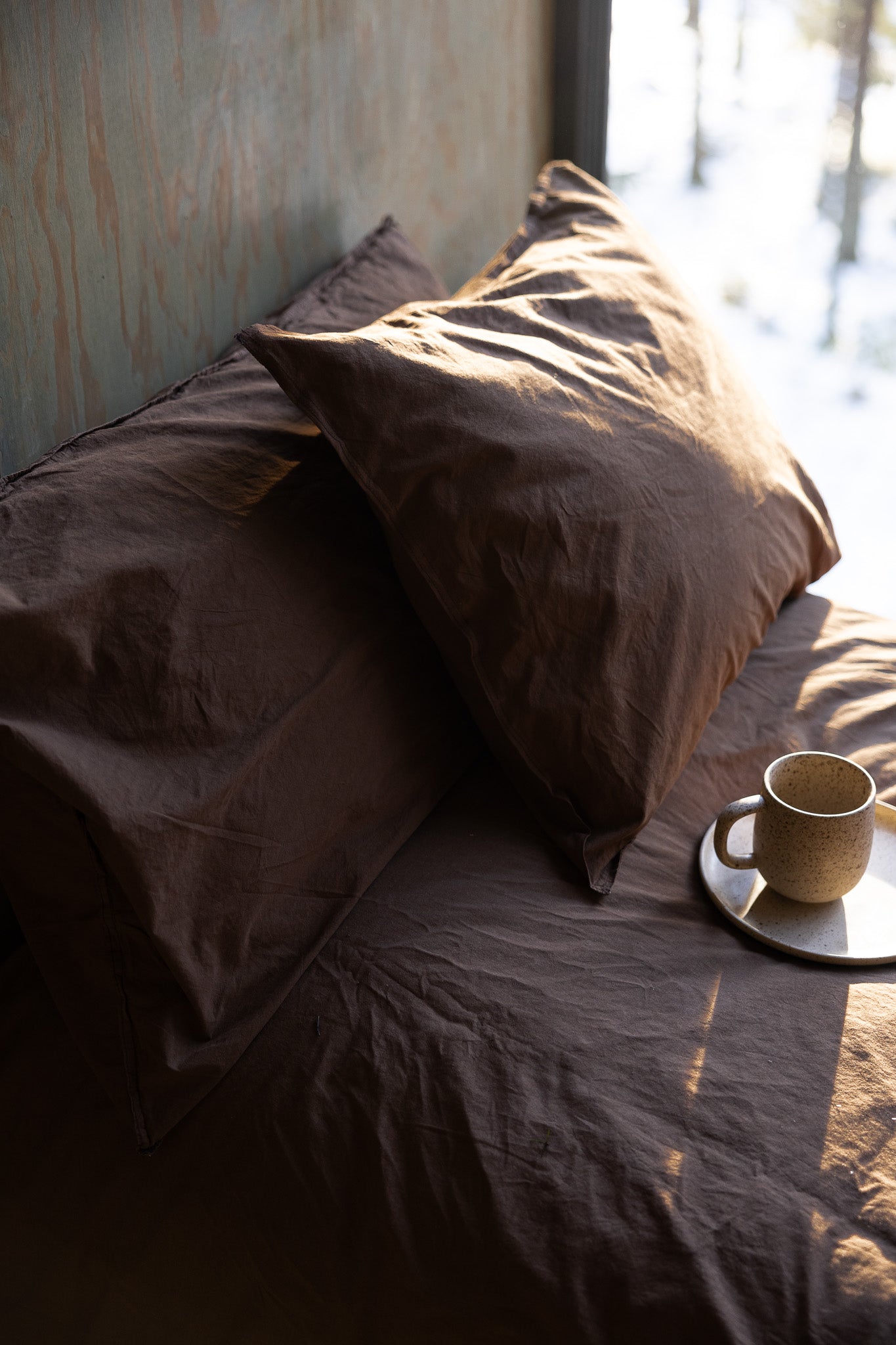 Kuddfodral Crinkle Espresso (50x90cm)