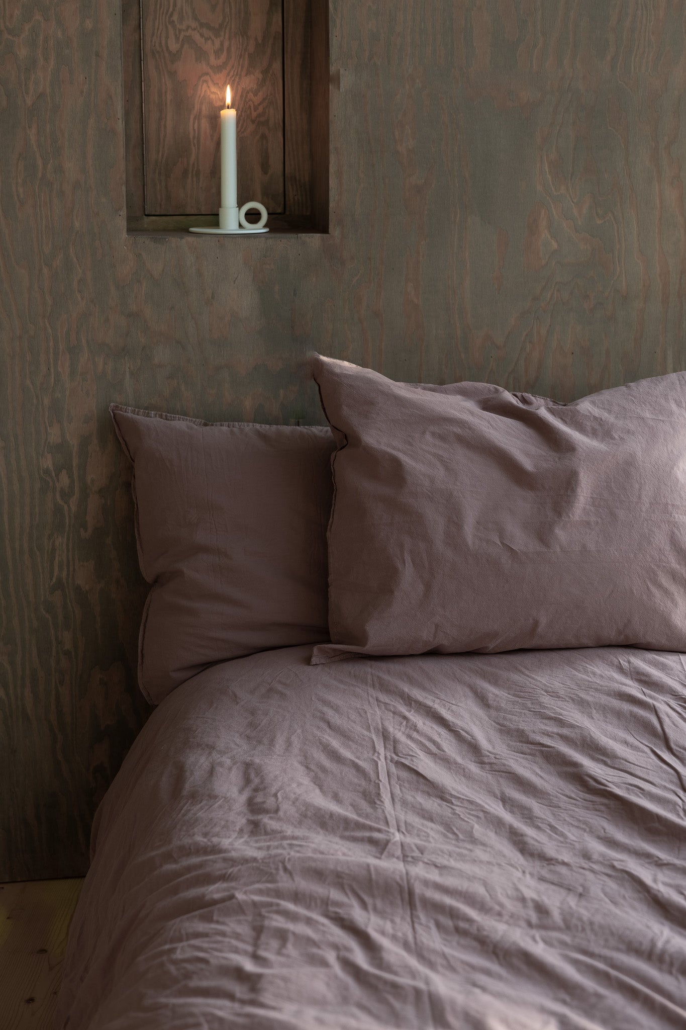 Påslakanset Crinkle Rose Taupe (150x210cm)