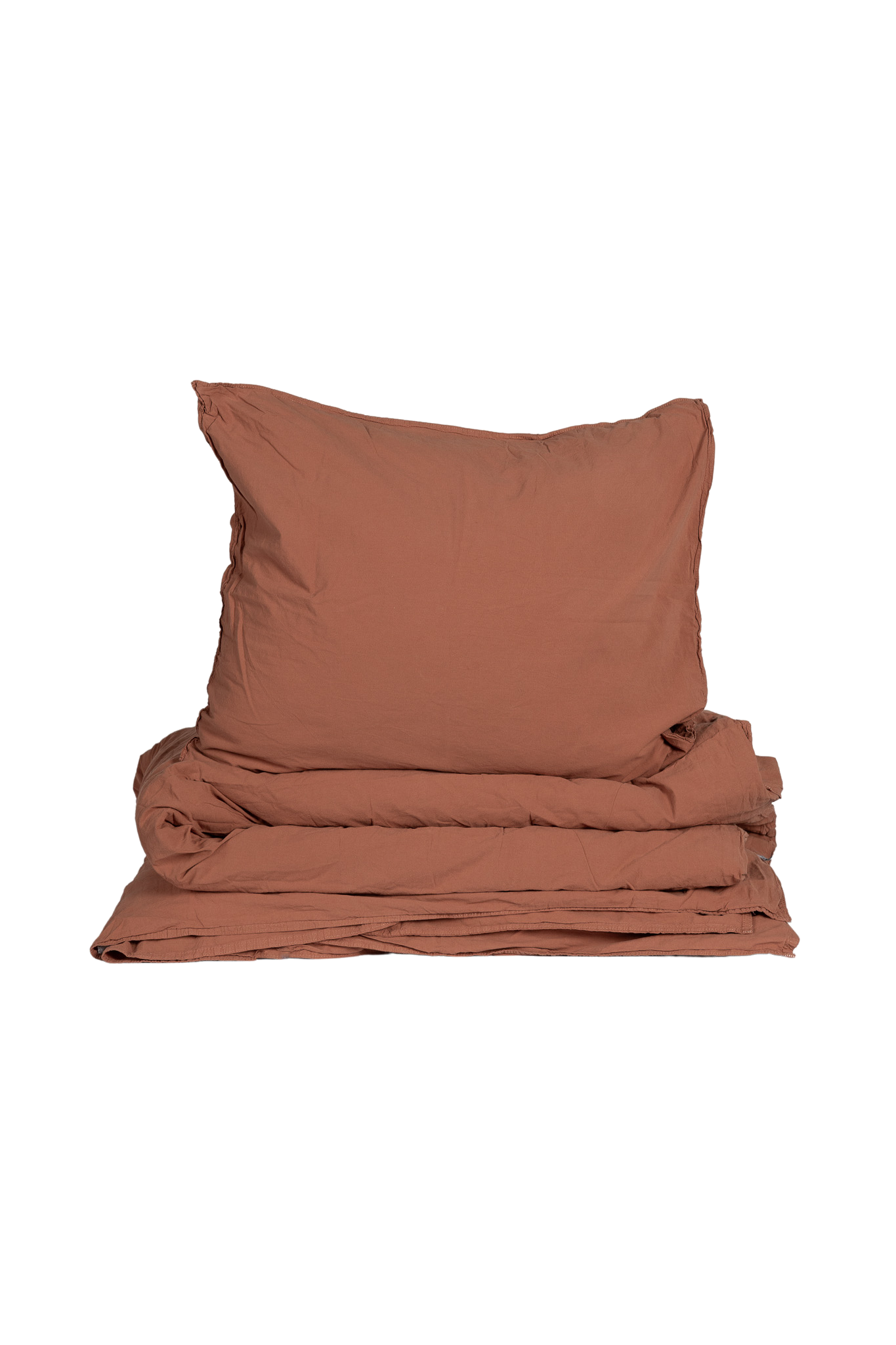 Påslakanset Crinkle Terracotta (230x220cm)
