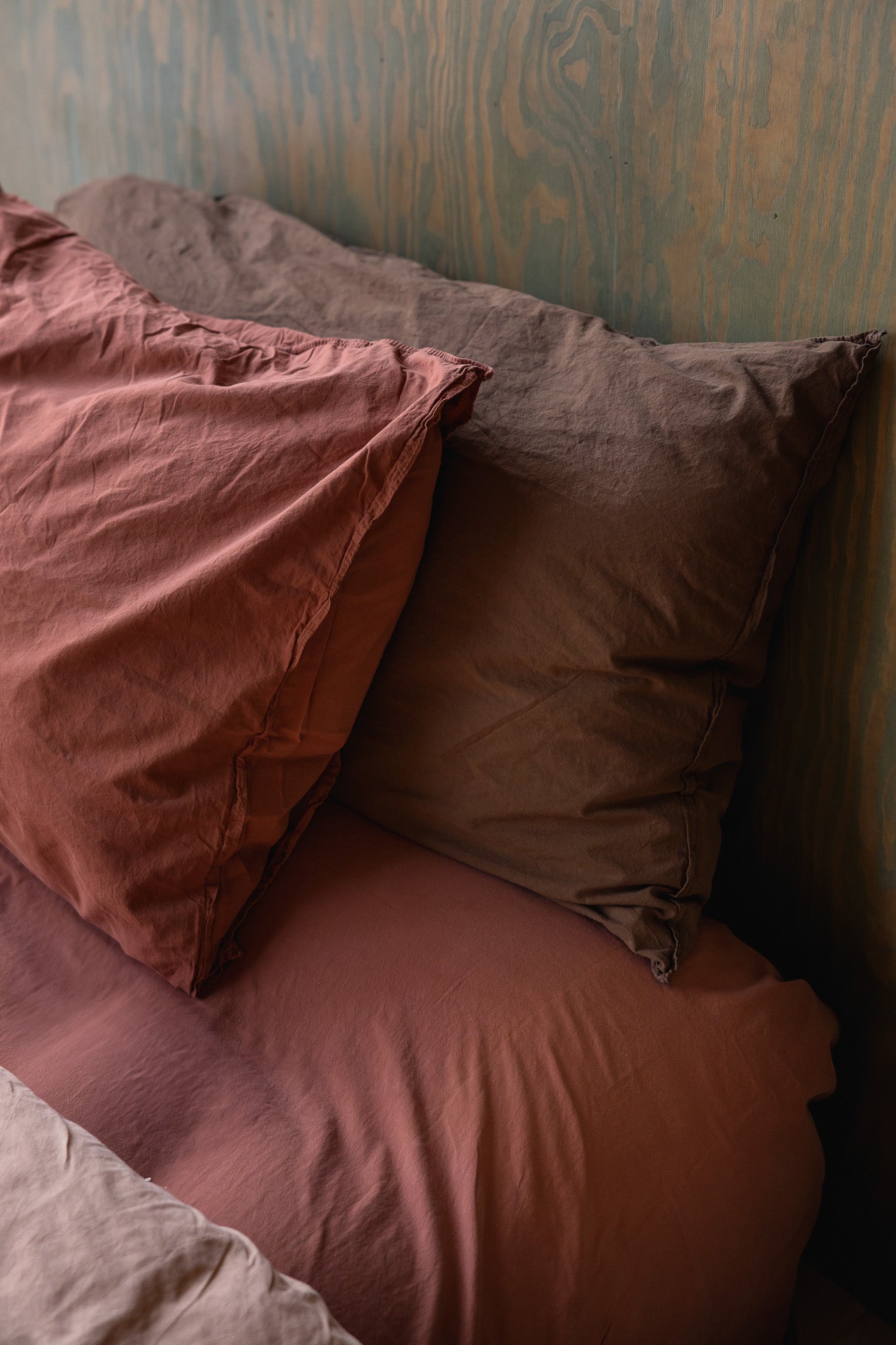 Lakan Crinkle Terracotta (240x260cm)