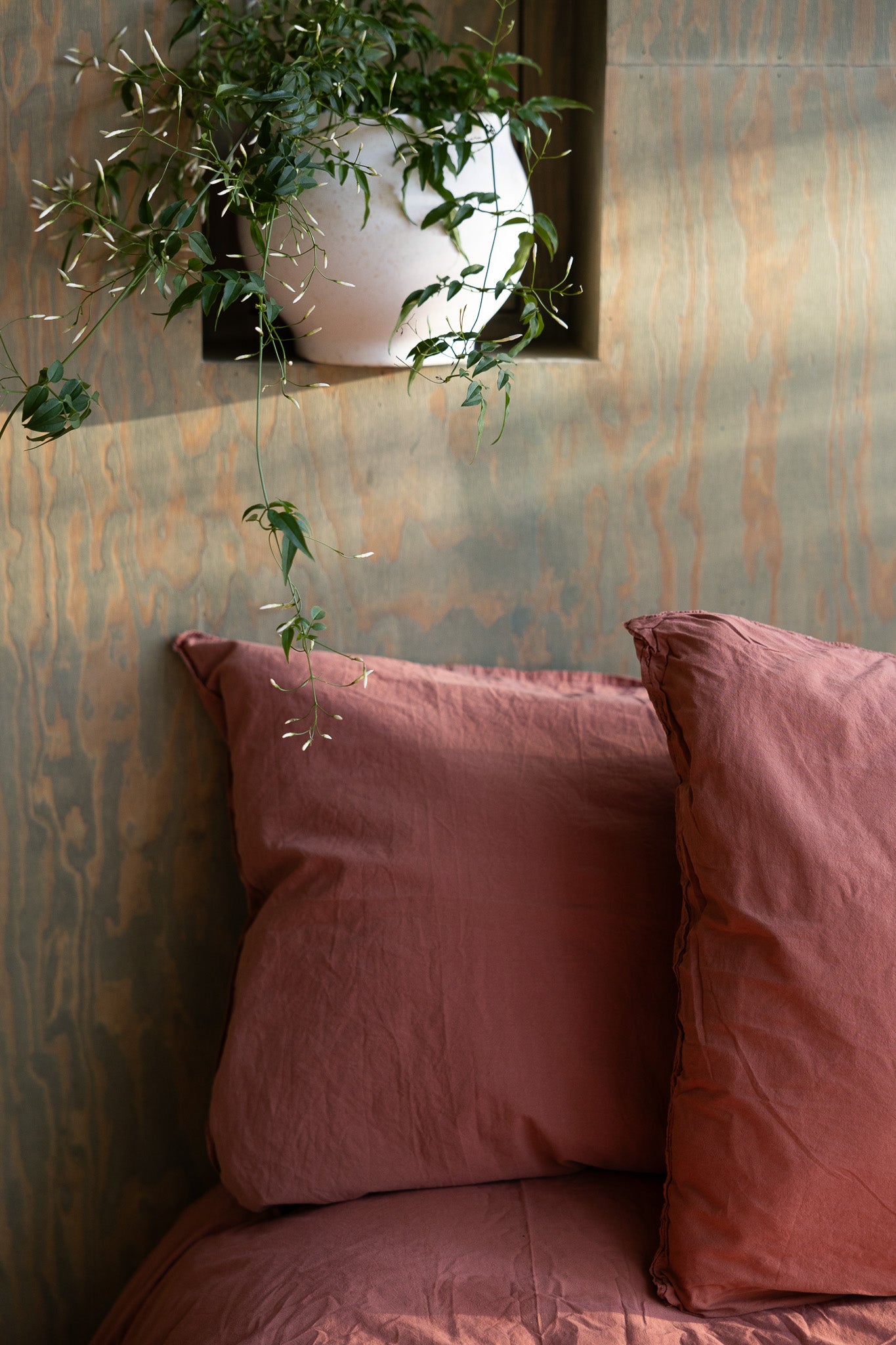 Kuddfodral Crinkle Terracotta (65x65cm)