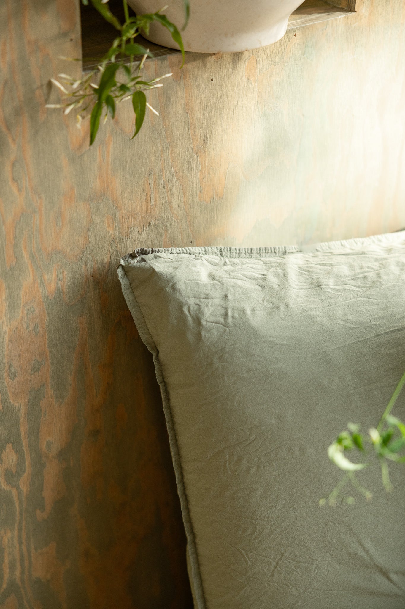 Kuddfodral Crinkle Sage (65x65cm)