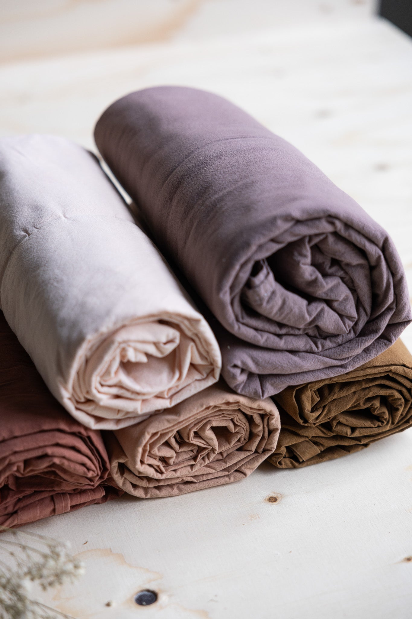 Lakan Crinkle Nude Pink (150x260cm)