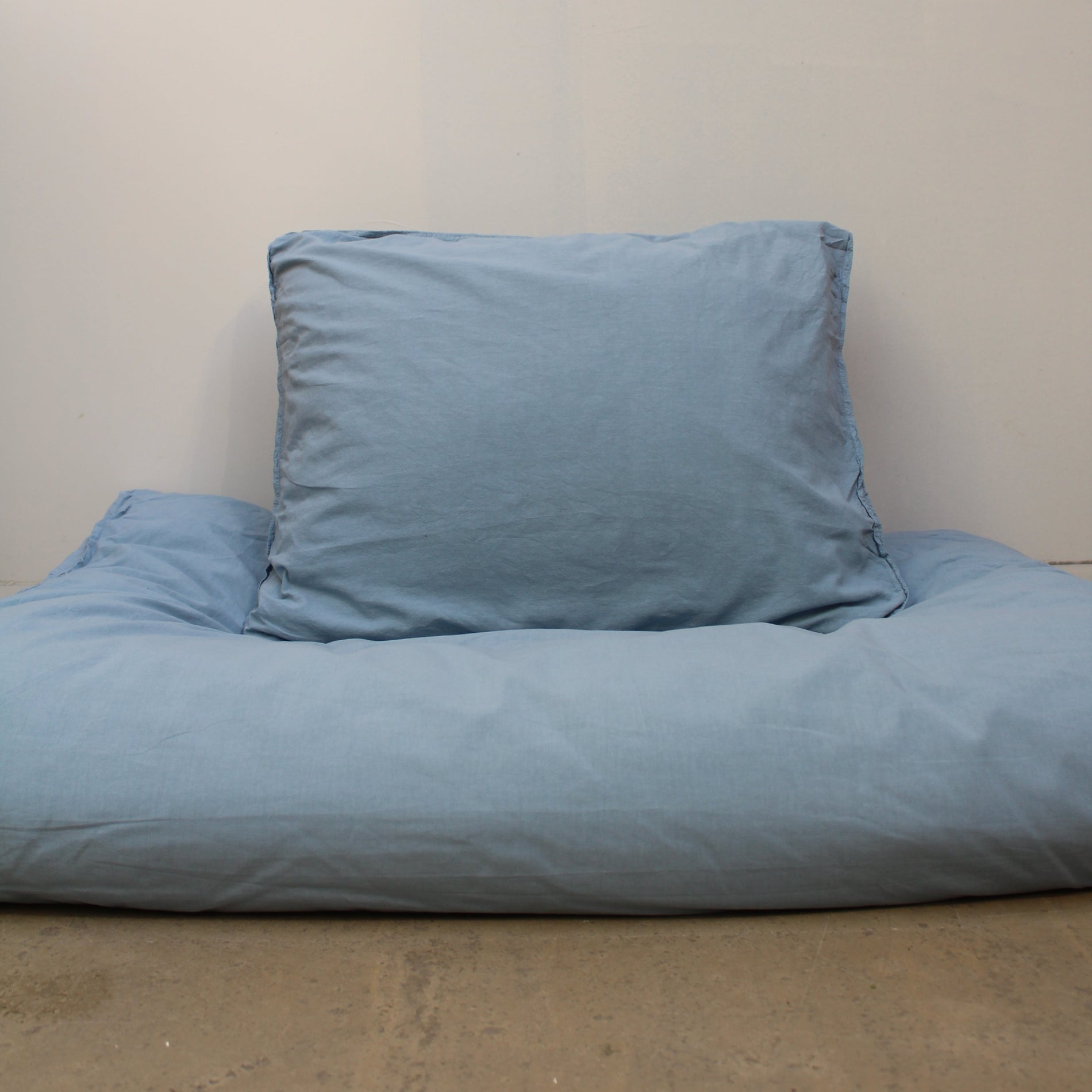 Påslakanset Crinkle Mist Blue (150x210cm)