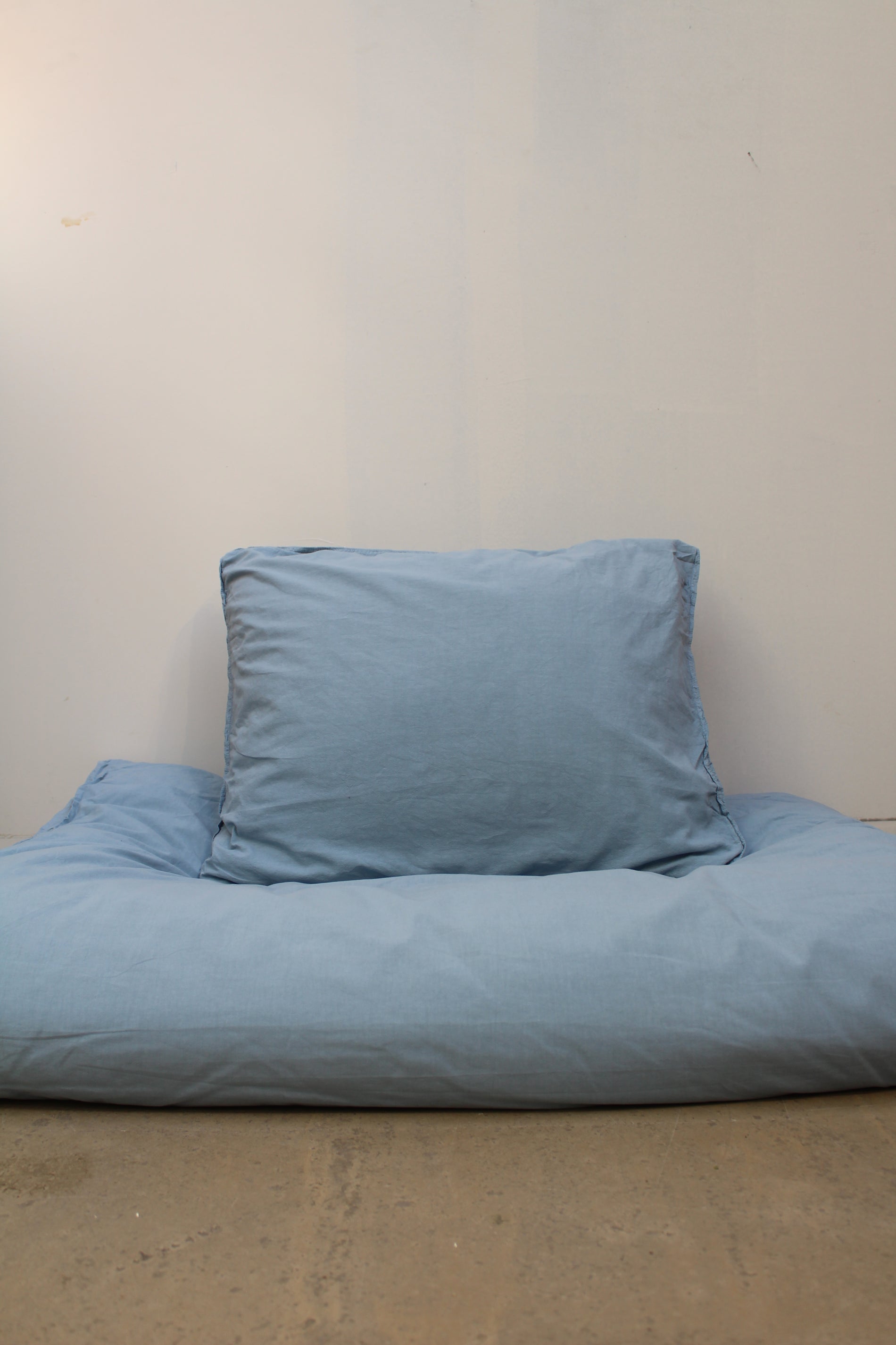 Påslakanset Crinkle Mist Blue (230x220cm)