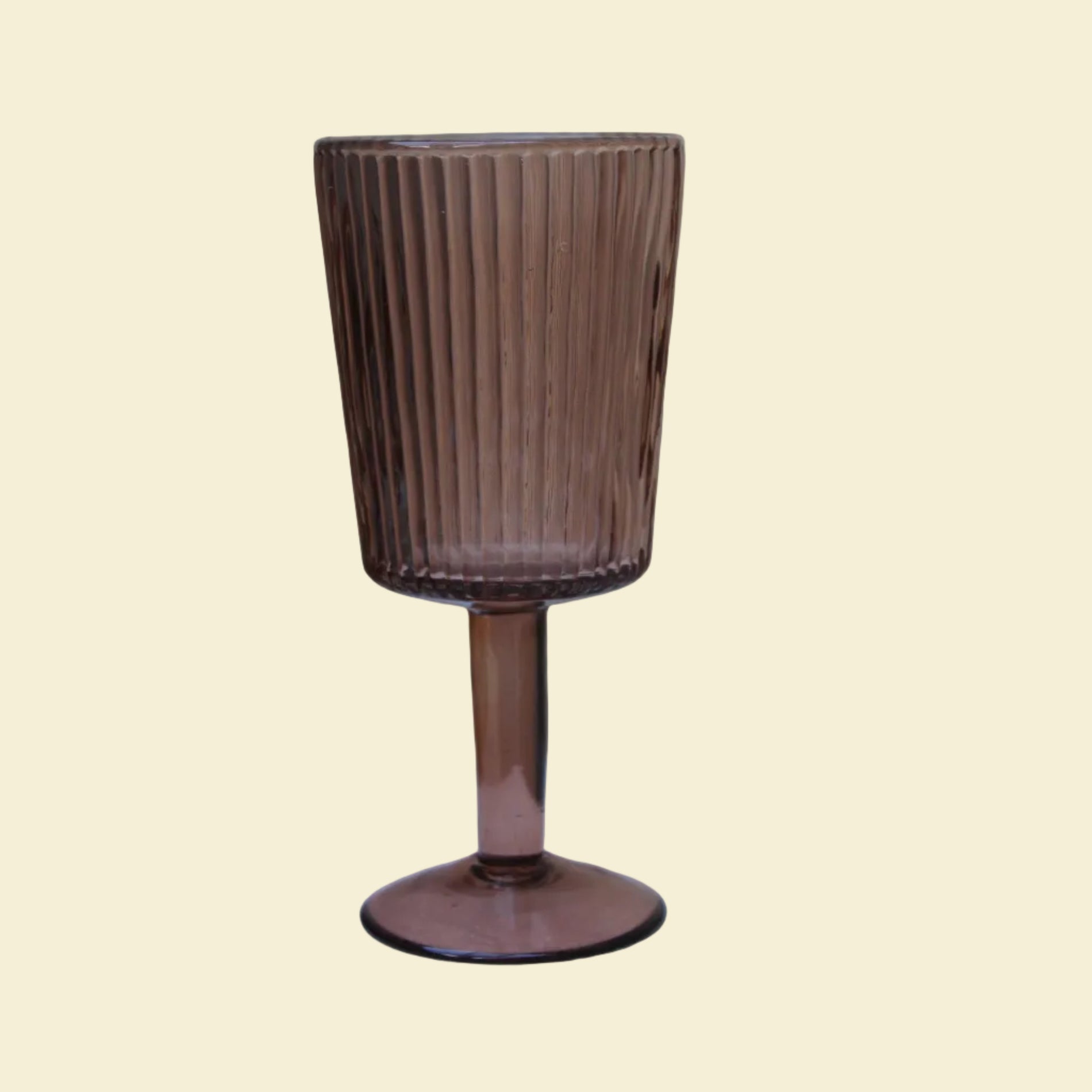 Vinglas Ribbed Brown