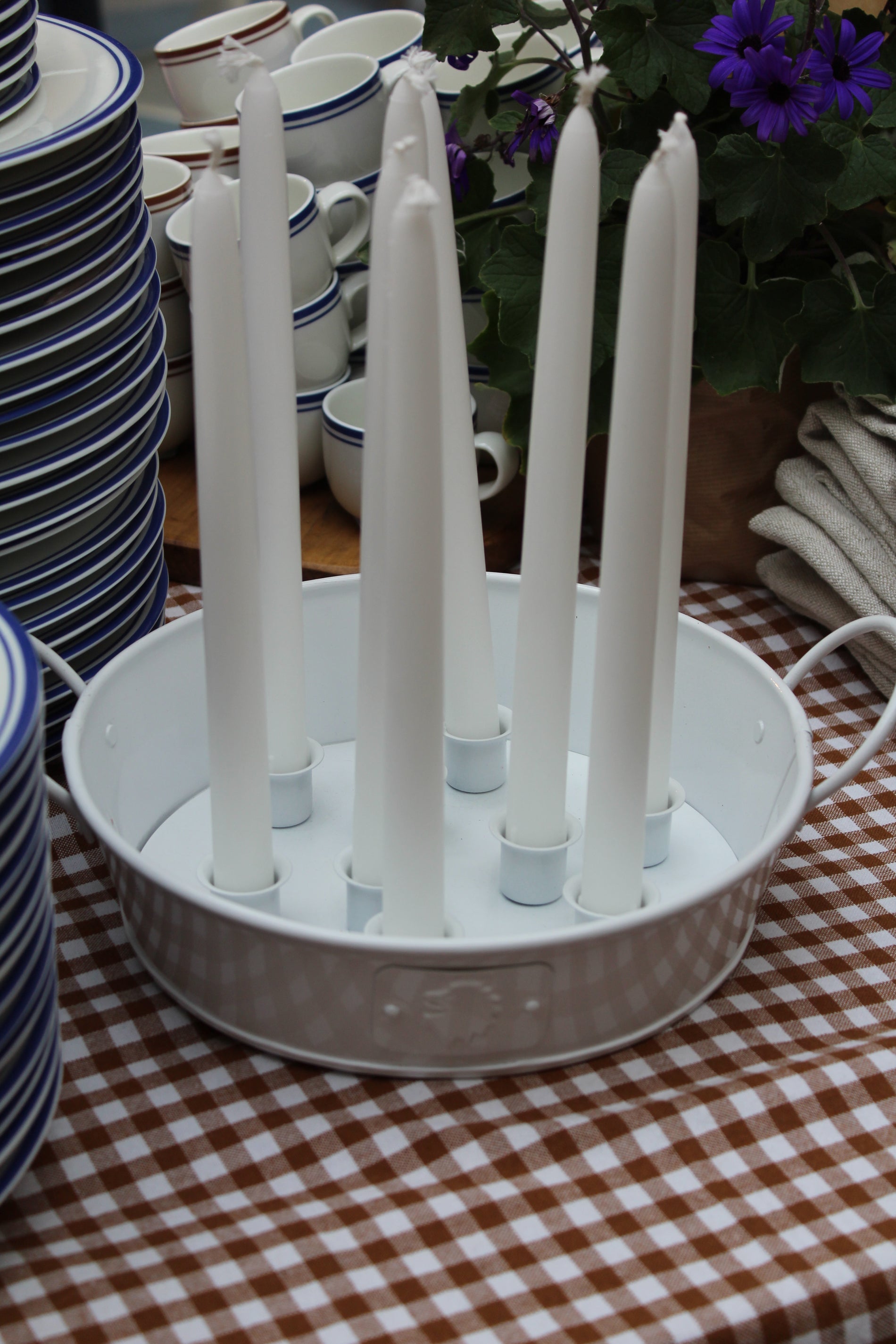 Candle holder - White