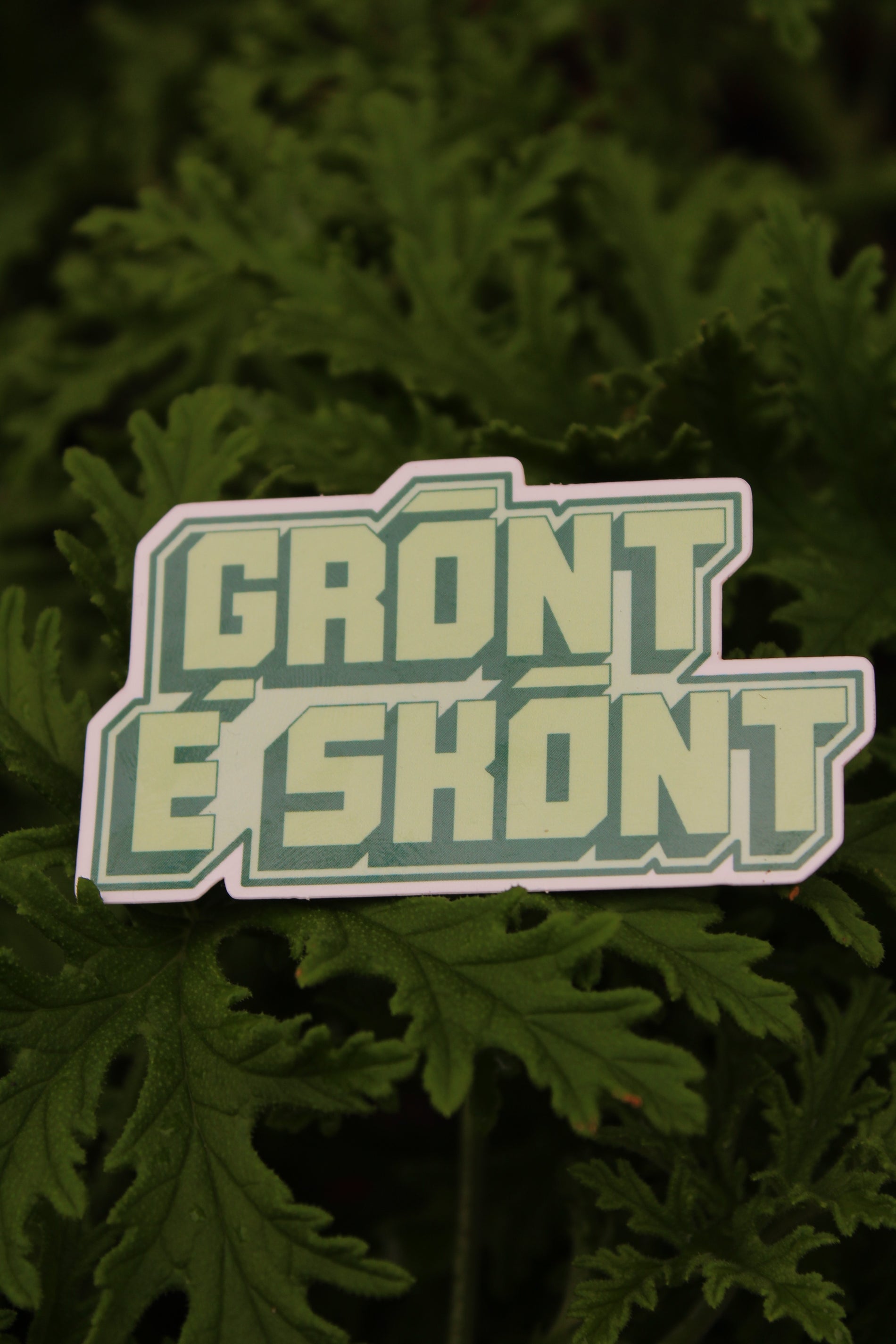 Grönt é skönt - klistermärke