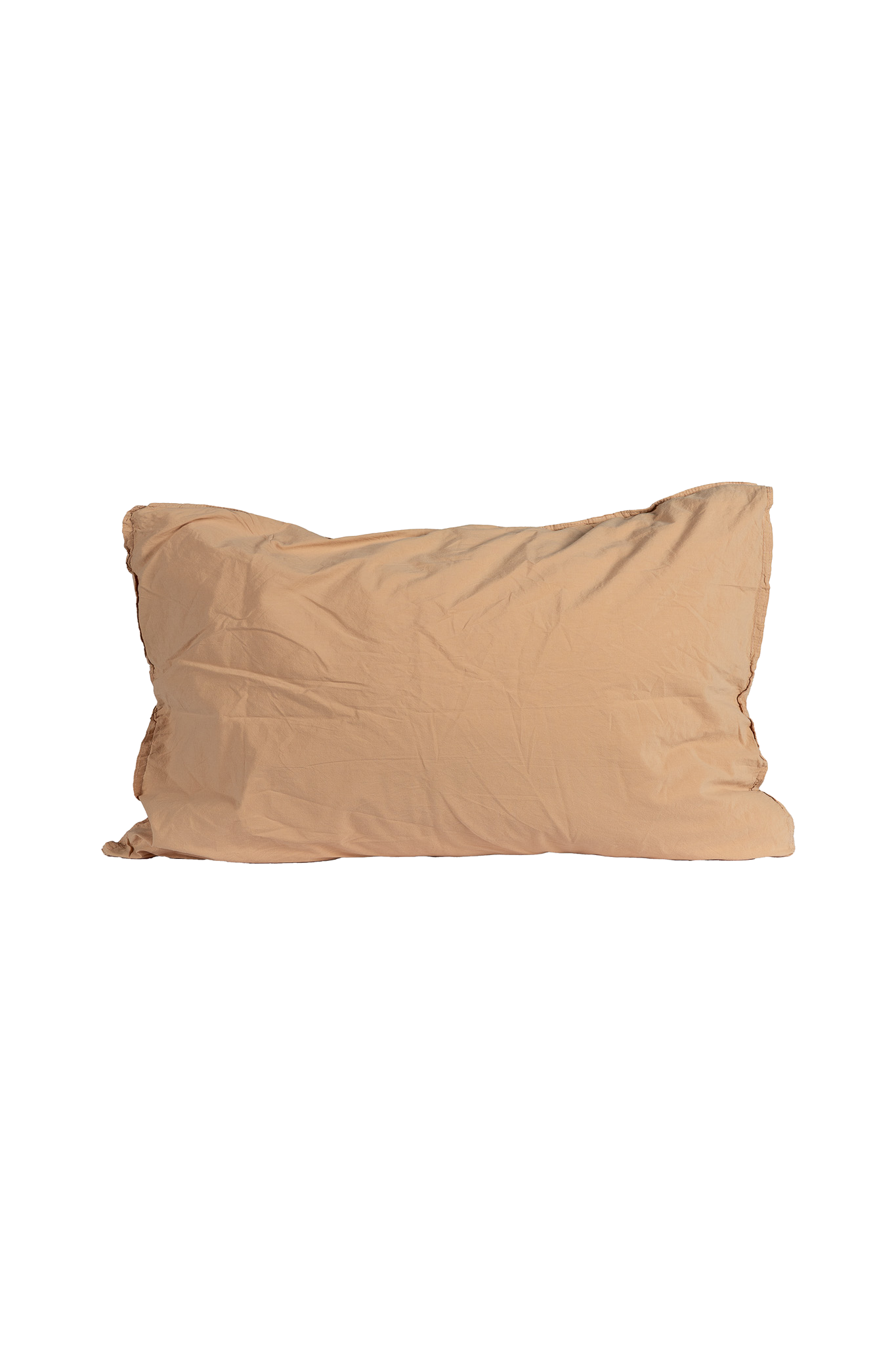 Kuddfodral Crinkle Peach Pink med skrynklig struktur, produktbild
