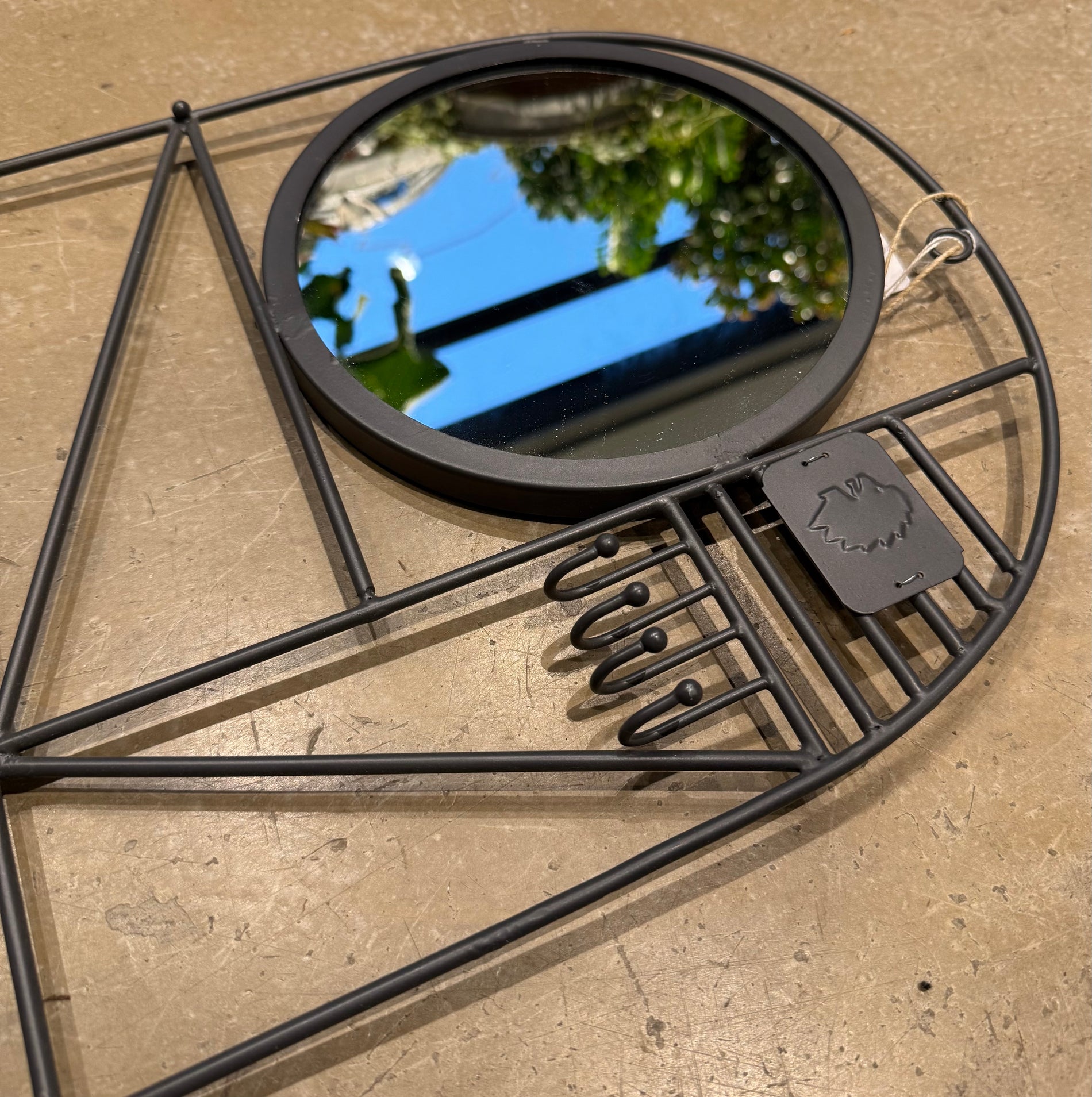 Spegel med krok - Grå