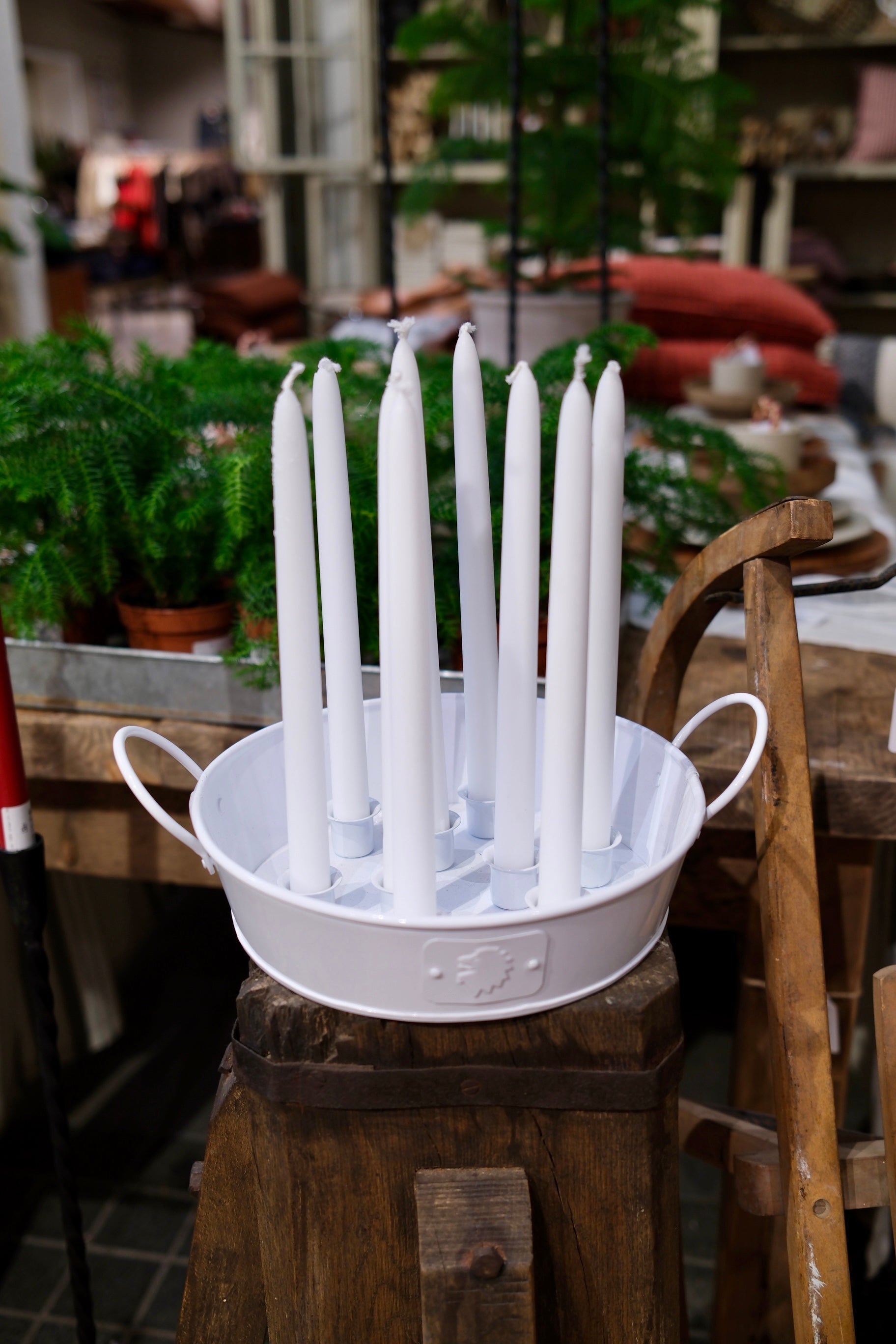 Candle holder - White