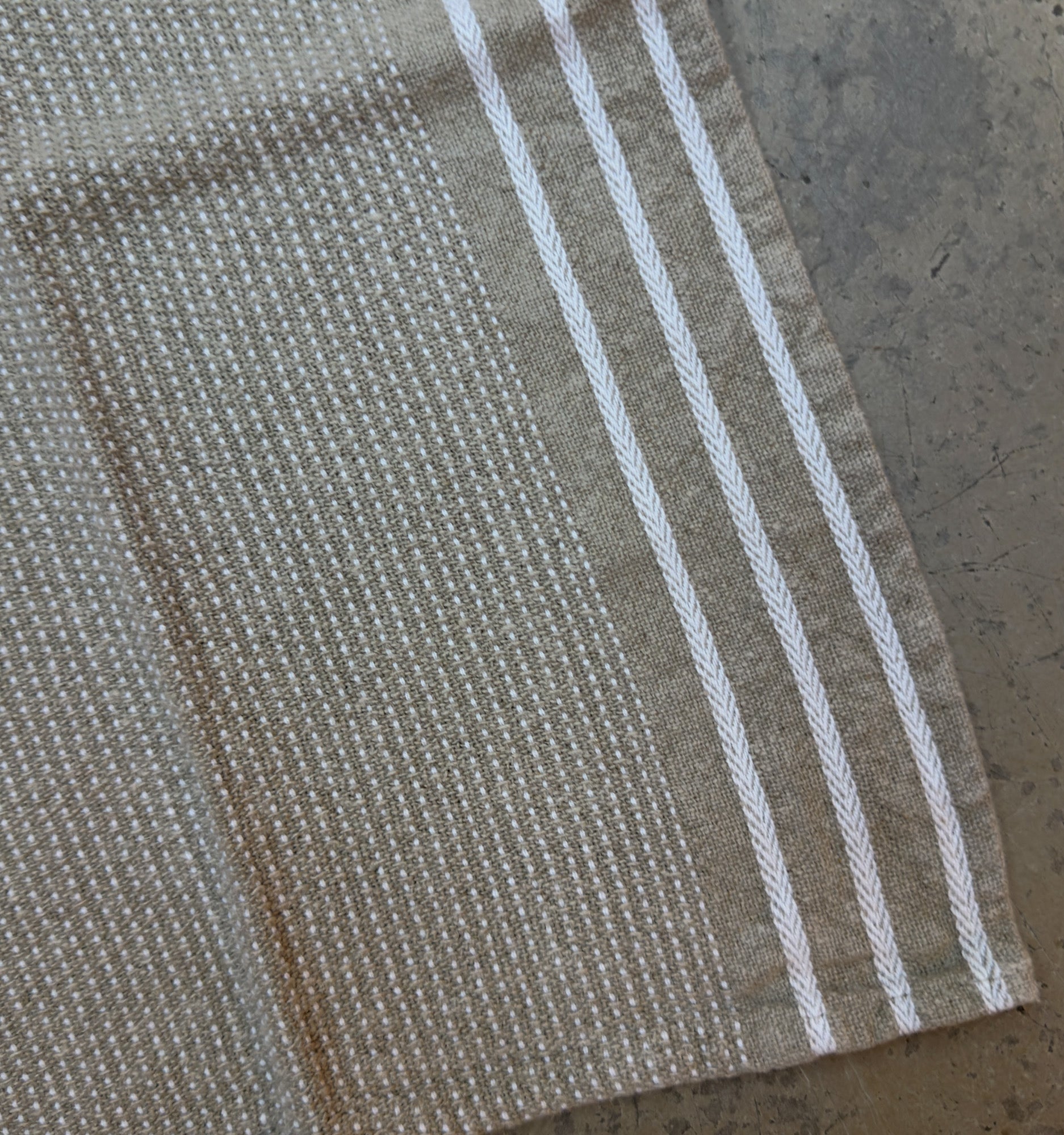 Kökshandduk "Torchon MAYA" - Lin/Blanc