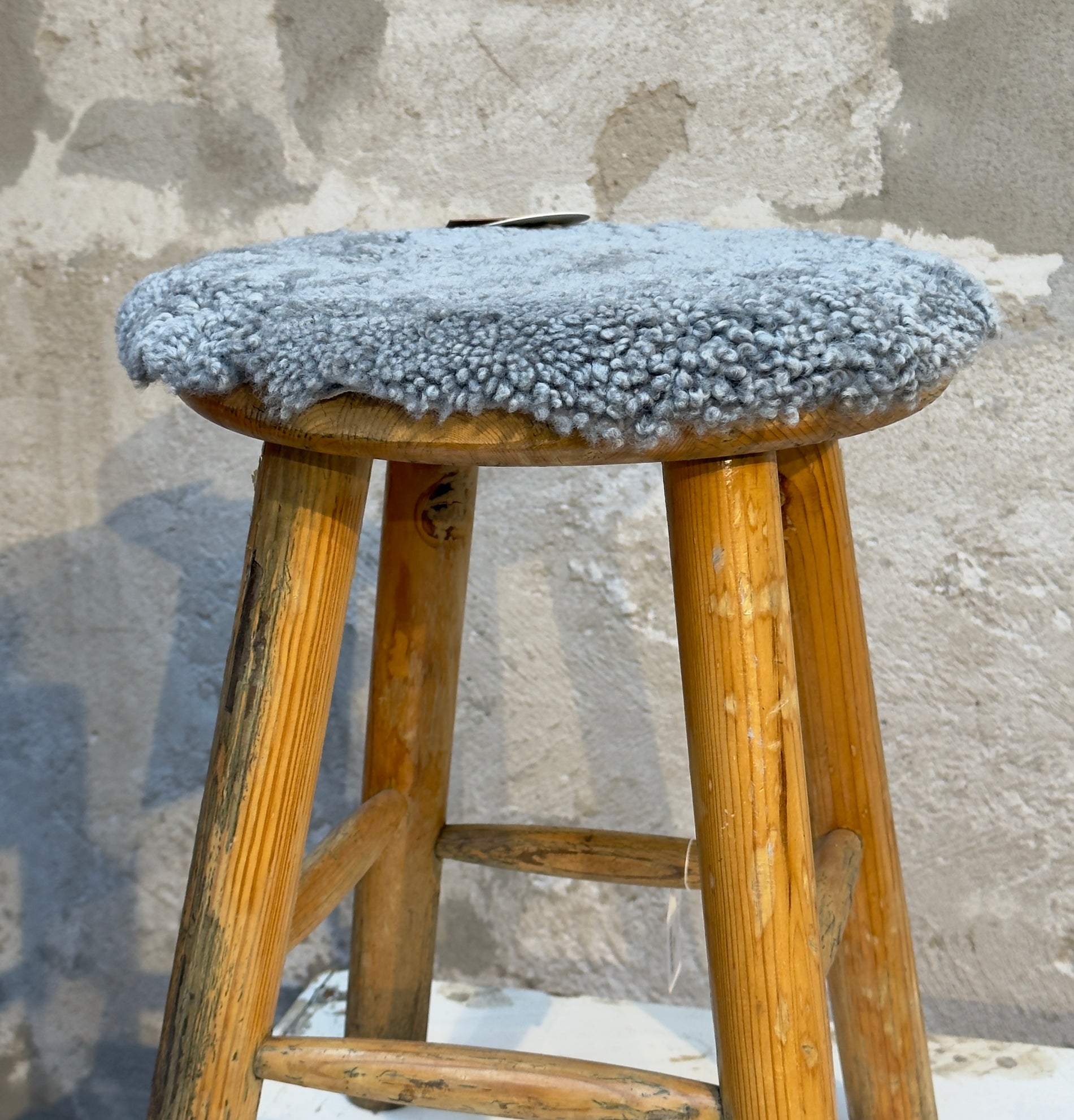 Curly seat pad - Gotland Grey