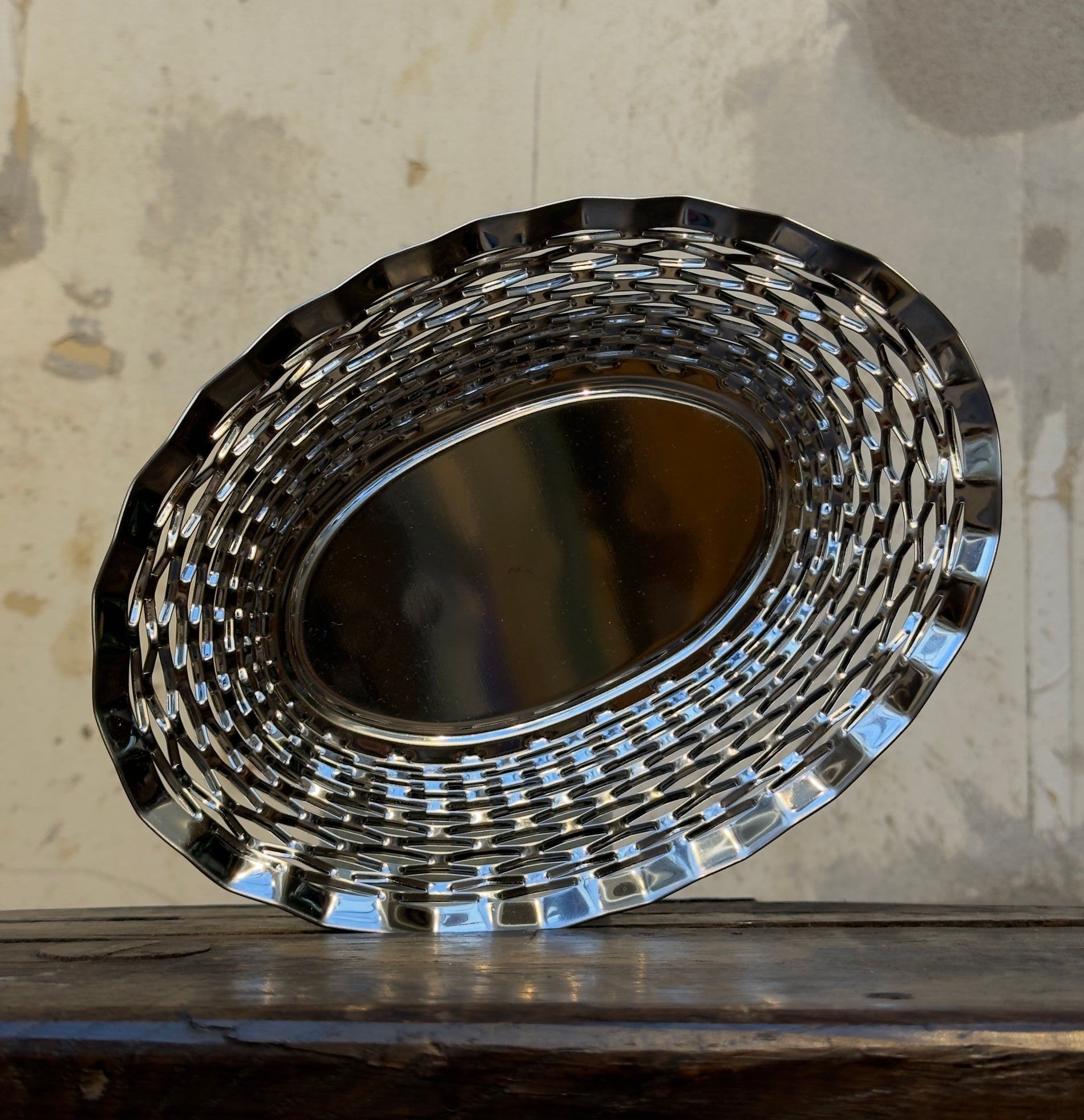 Bread basket i Stainless steel 25x18cm