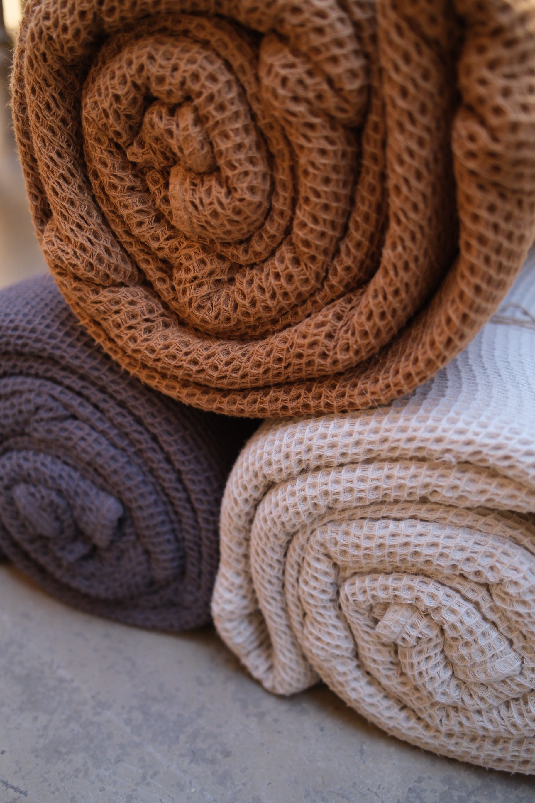 Fluffy Waffle Sängöverkast - Maroccan Henna (260x260cm)