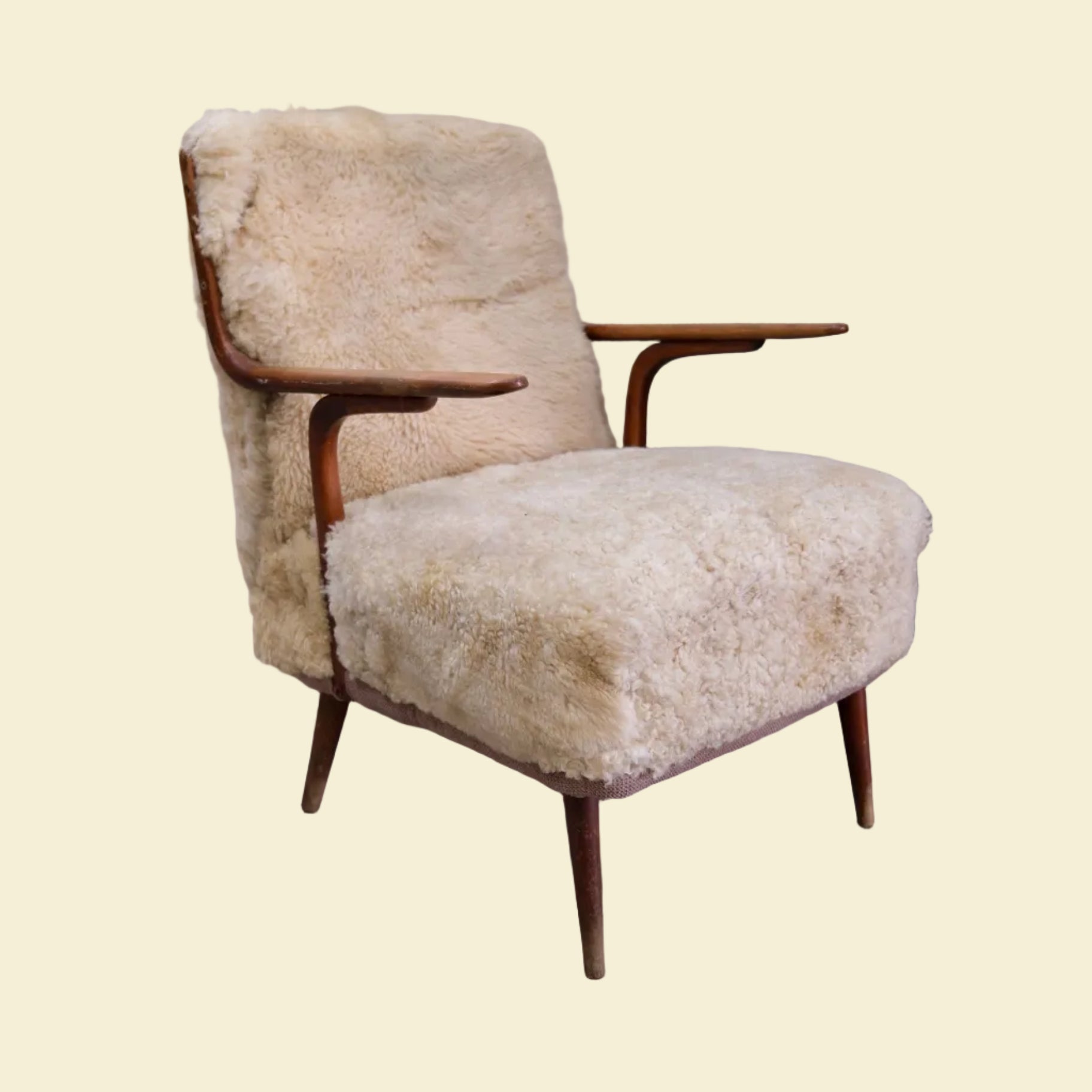 Vintage fårfotölj nr. 1775