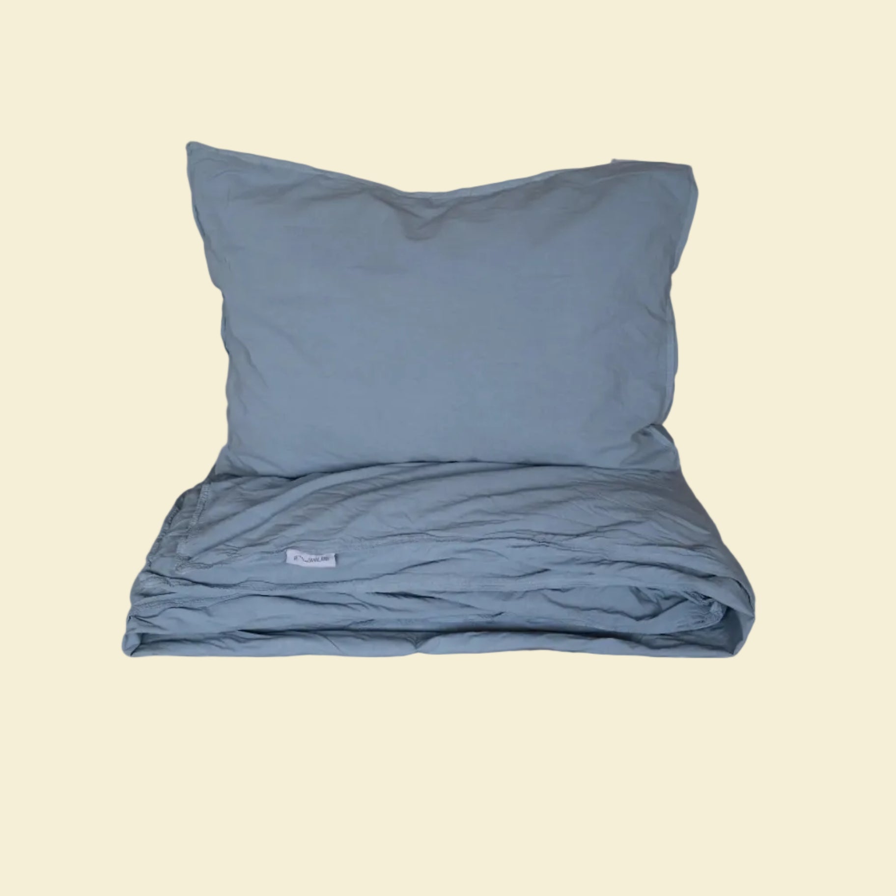 Påslakanset Crinkle Mist Blue (150x210cm)