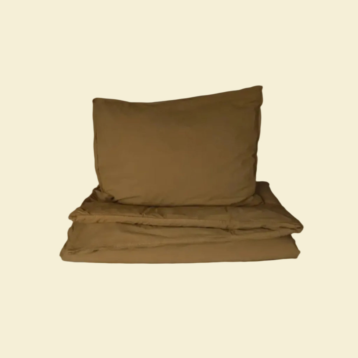 Påslakanset Crinkle mustard gold 150x210cm