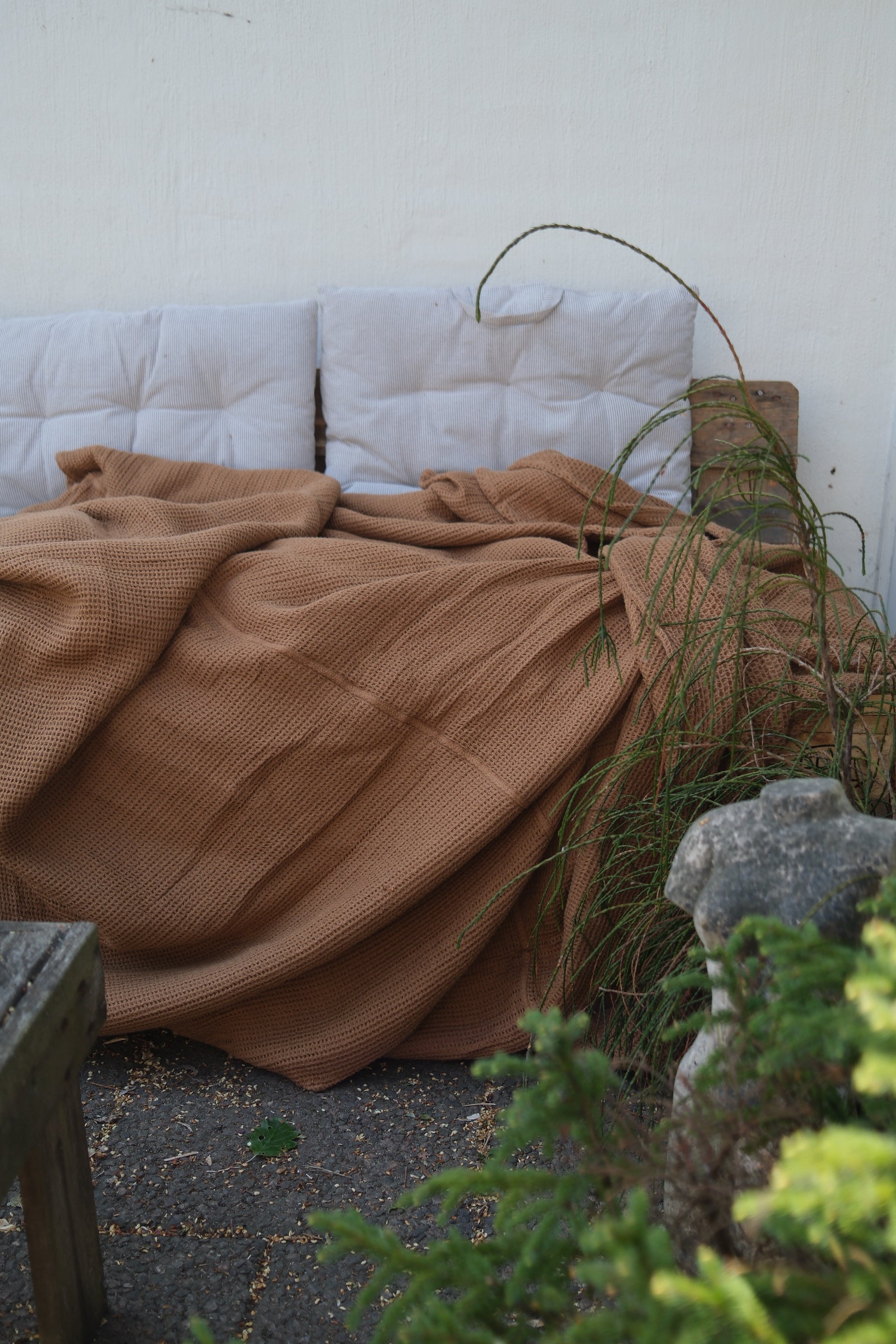 Fluffy Waffle Sängöverkast - Maroccan Henna (260x260cm)