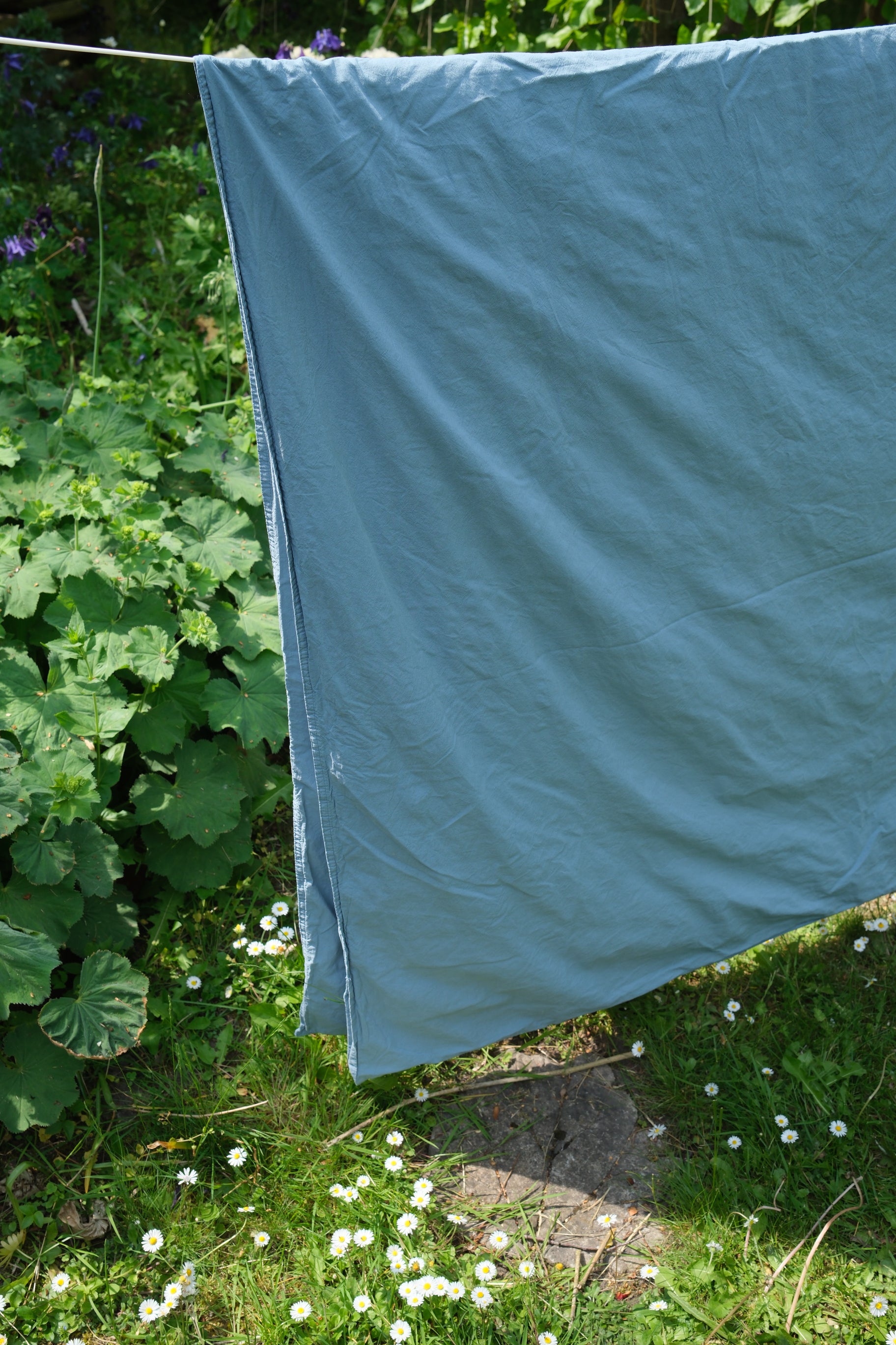 Påslakanset Crinkle Mist Blue (150x210cm)