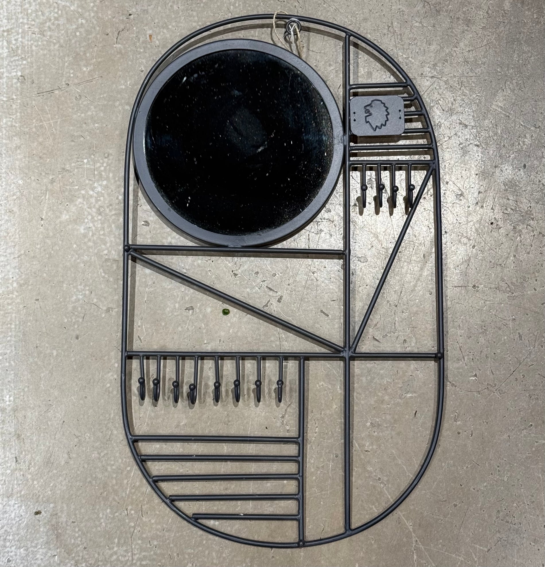 Spegel med krok - Grå