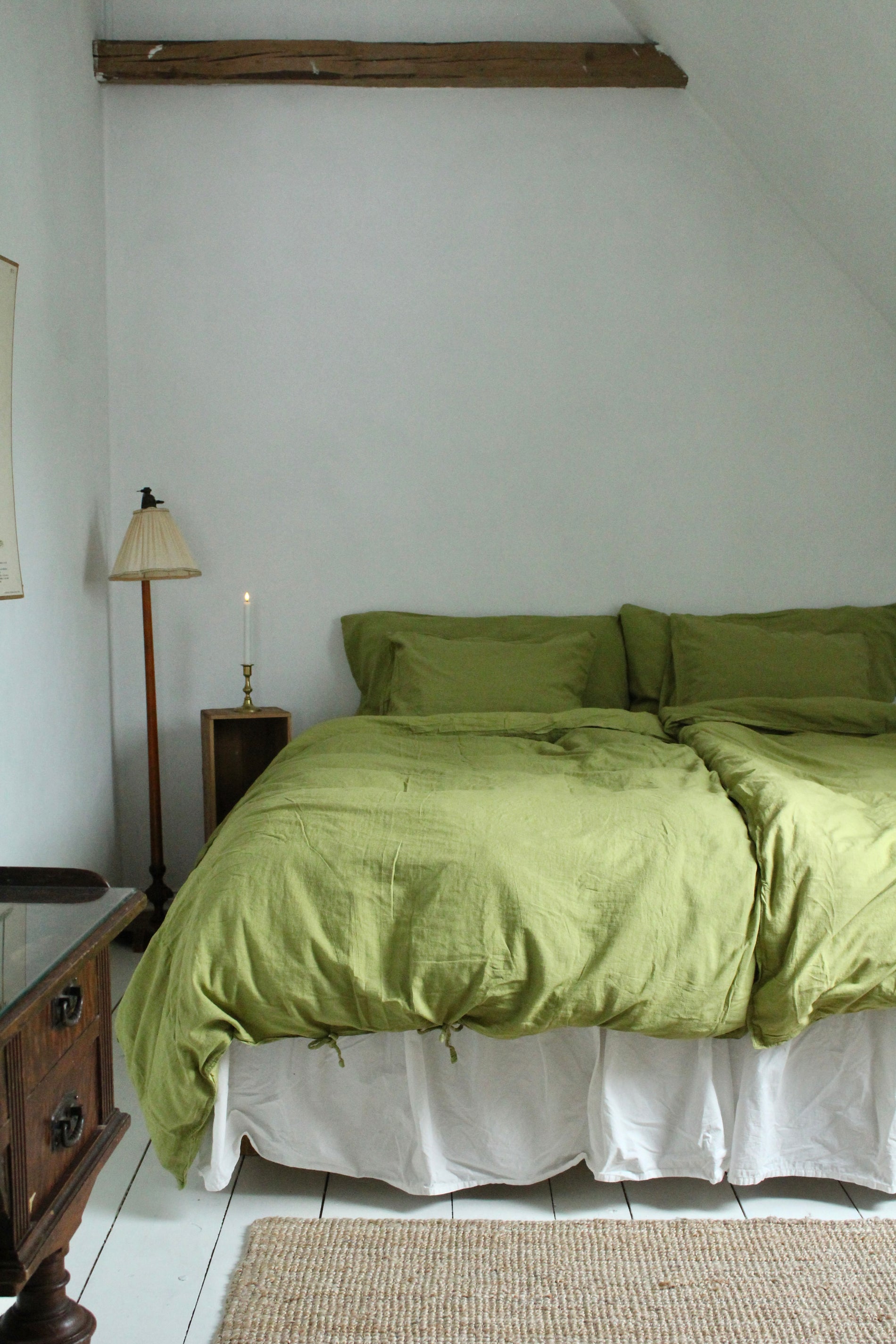 Påslakanset Gemini - Floral green (230x220cm)