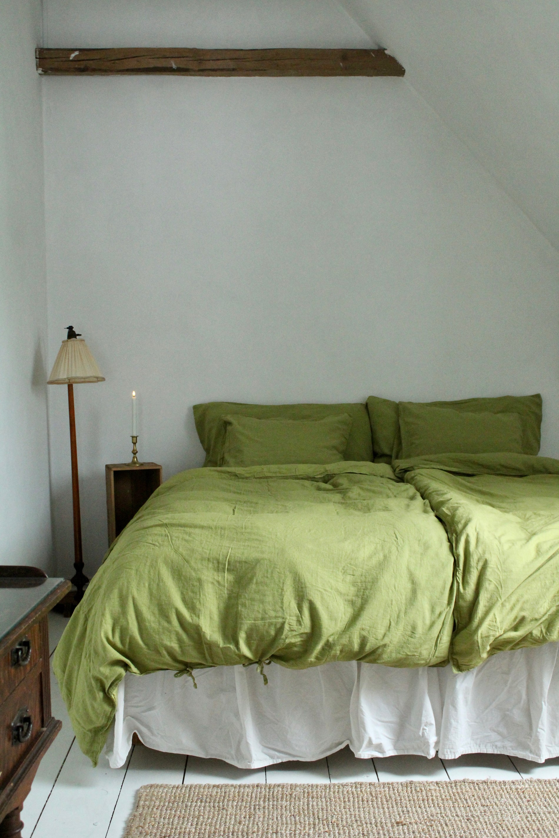 Påslakanset Gemini - Floral Green (150x210cm)