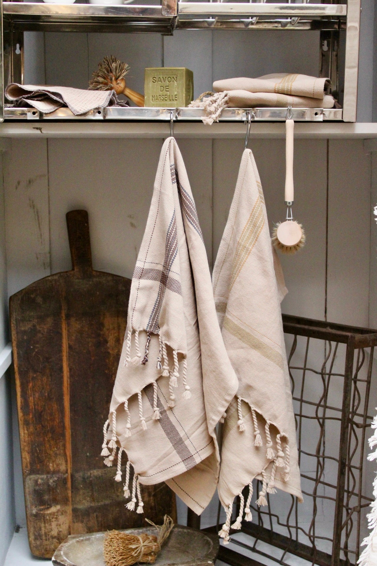 Kökshandduk - Gul/grön (50x70cm)