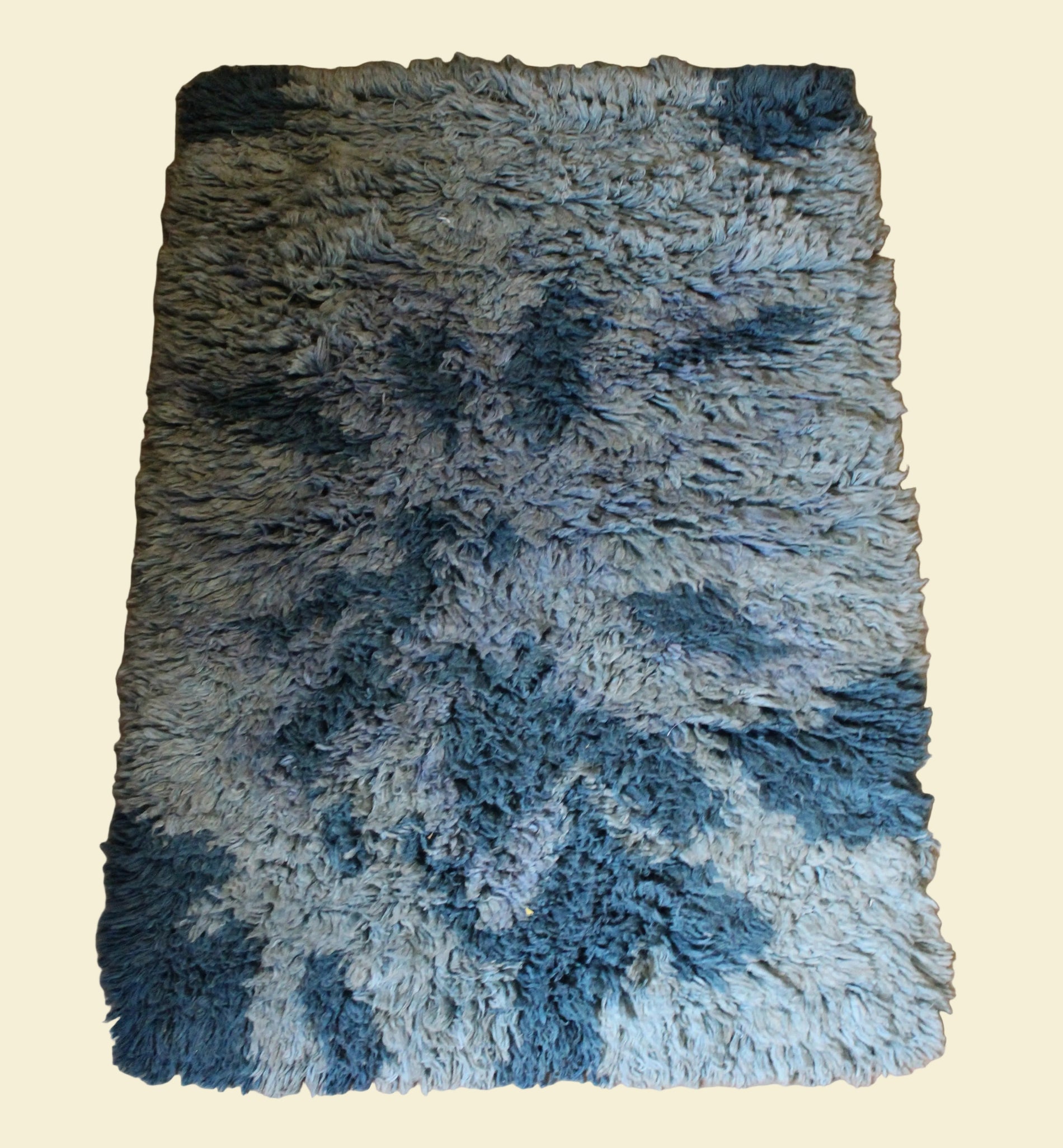 Matta shaggy mellan - Blå