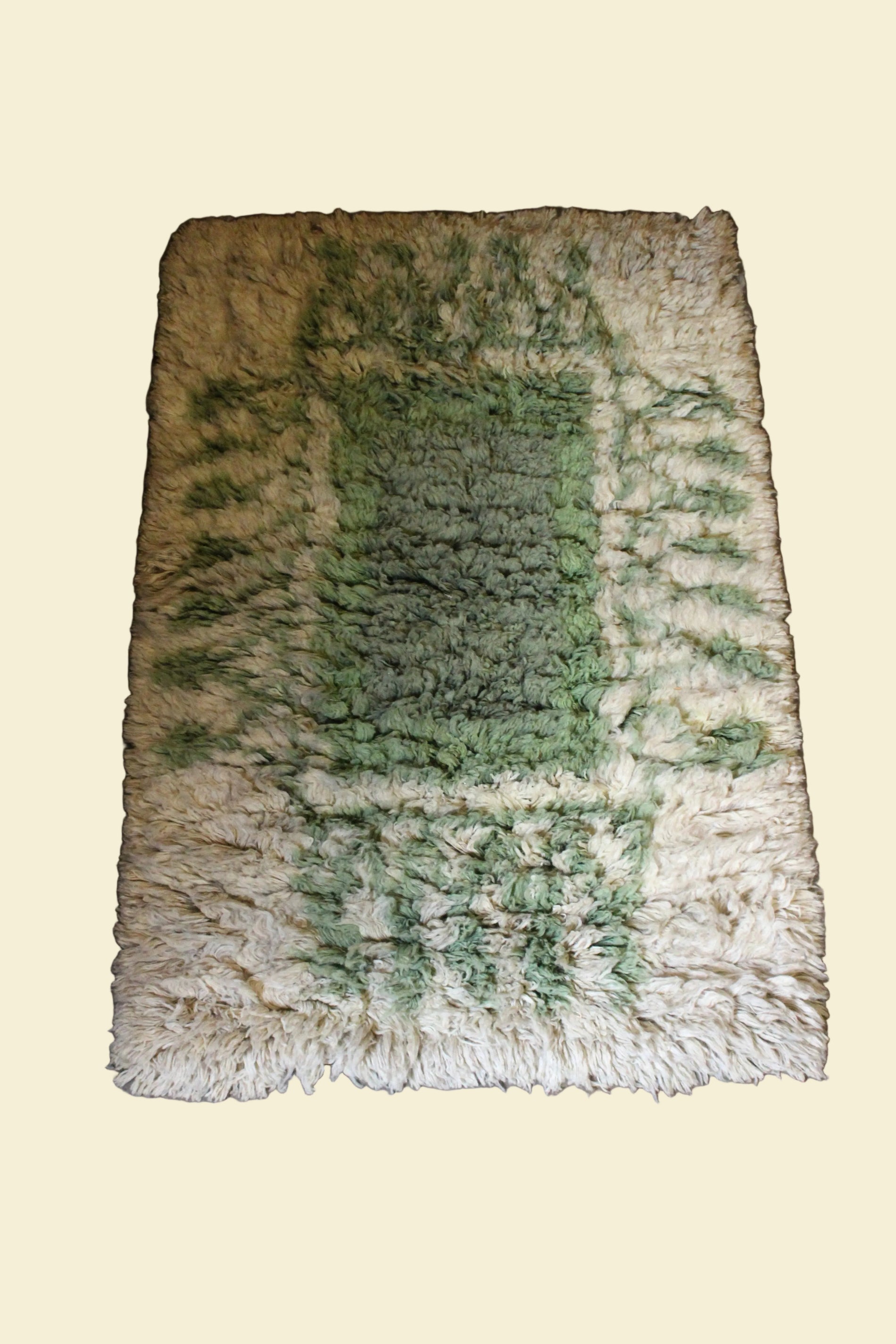 Matta shaggy mellan - Grön