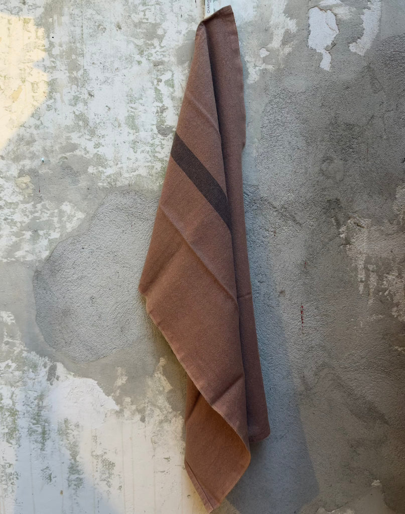 Kökshandduk "Torchon Doudou Raye" - Cafe au lait