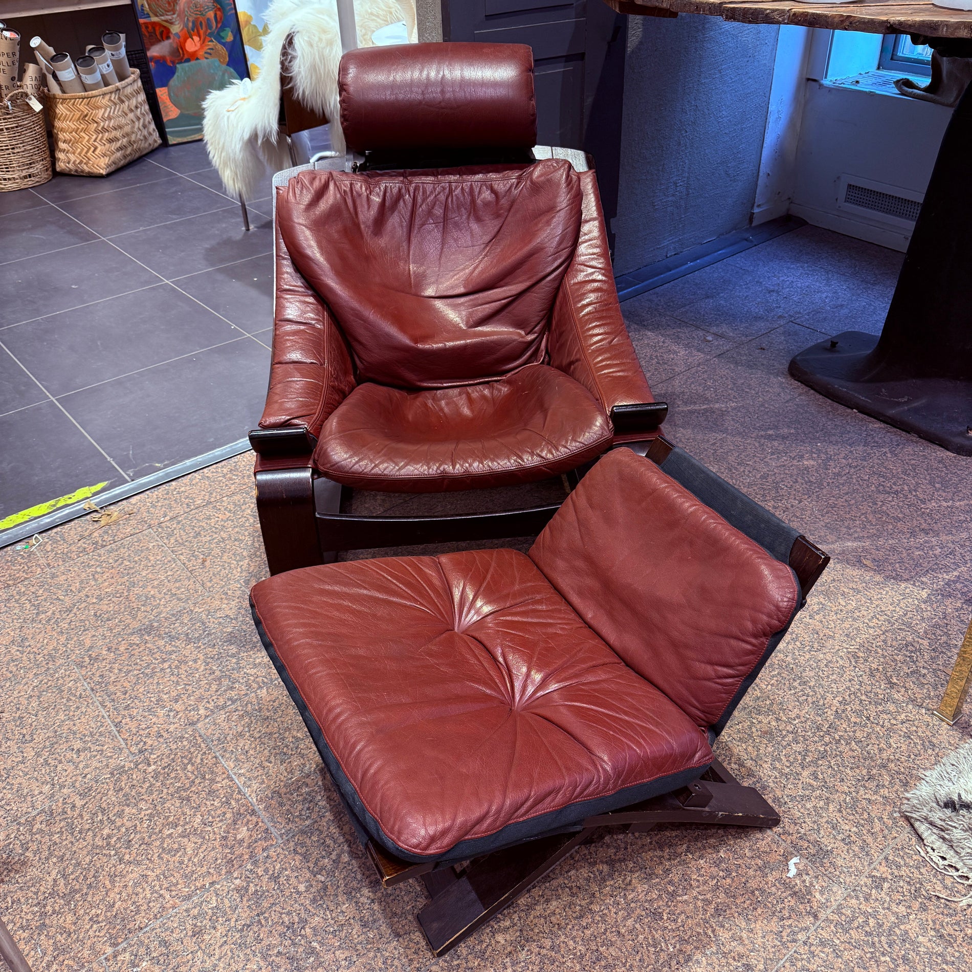 Vintage fåtölj nr. 1464 "Kroken - Åke Fribyter"