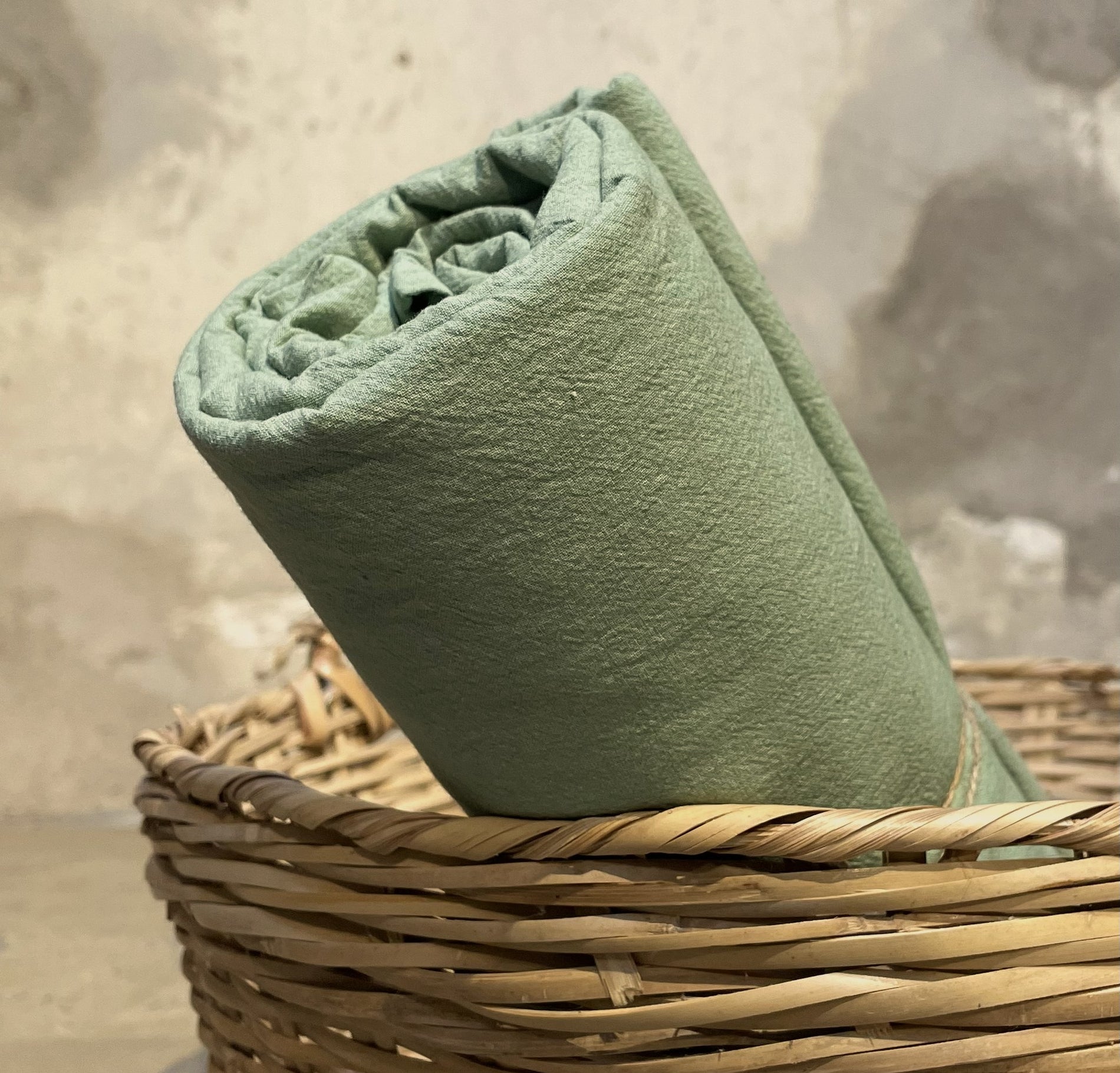 Lakan Crinkle Grass Green (150x260cm)