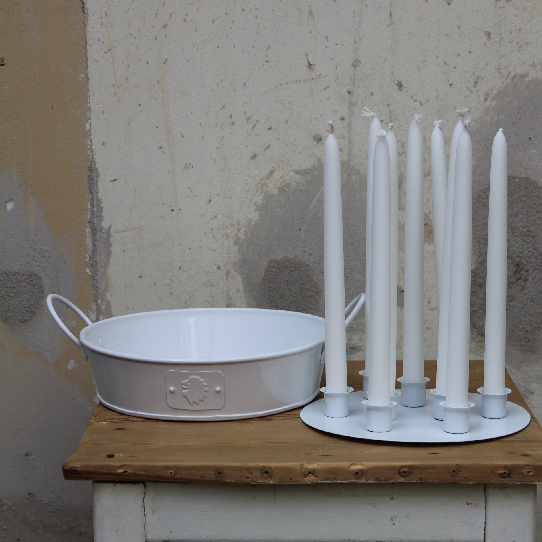 Candle holder - White