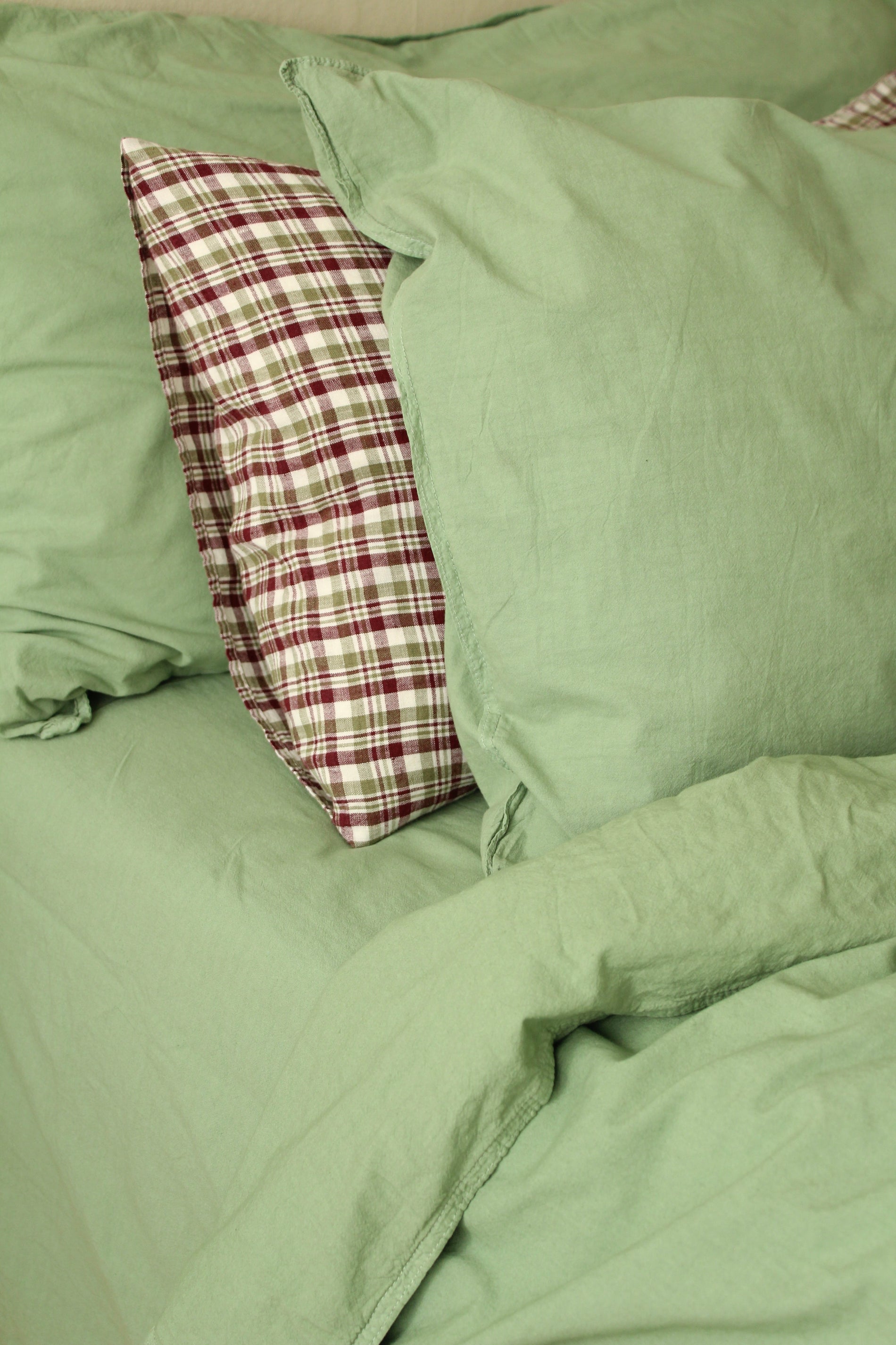 Lakan Crinkle Grass Green (240x260cm)