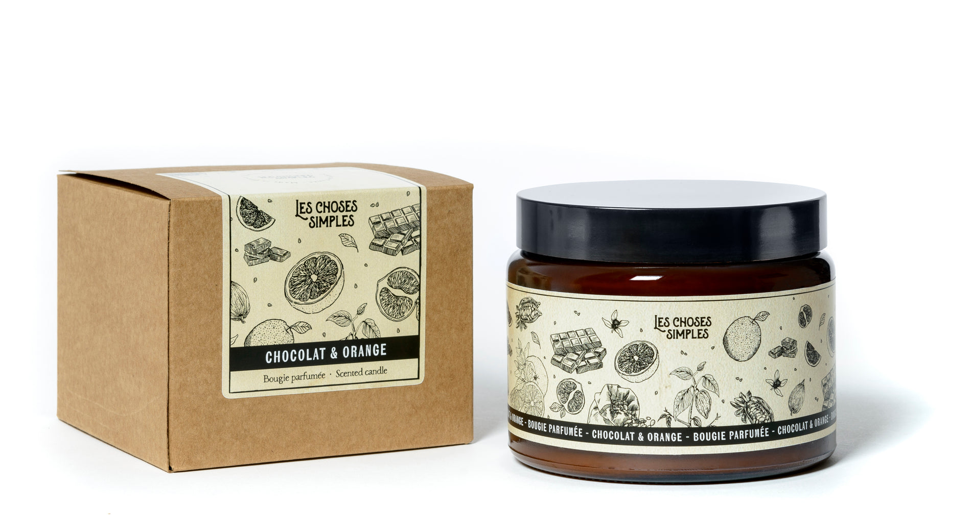 3-wick Candle- Chocolate & Orange