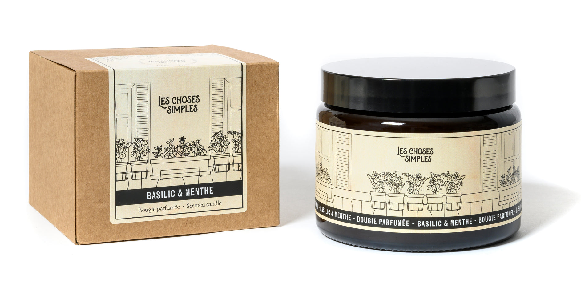 3-wick Candle- Basil & Mint