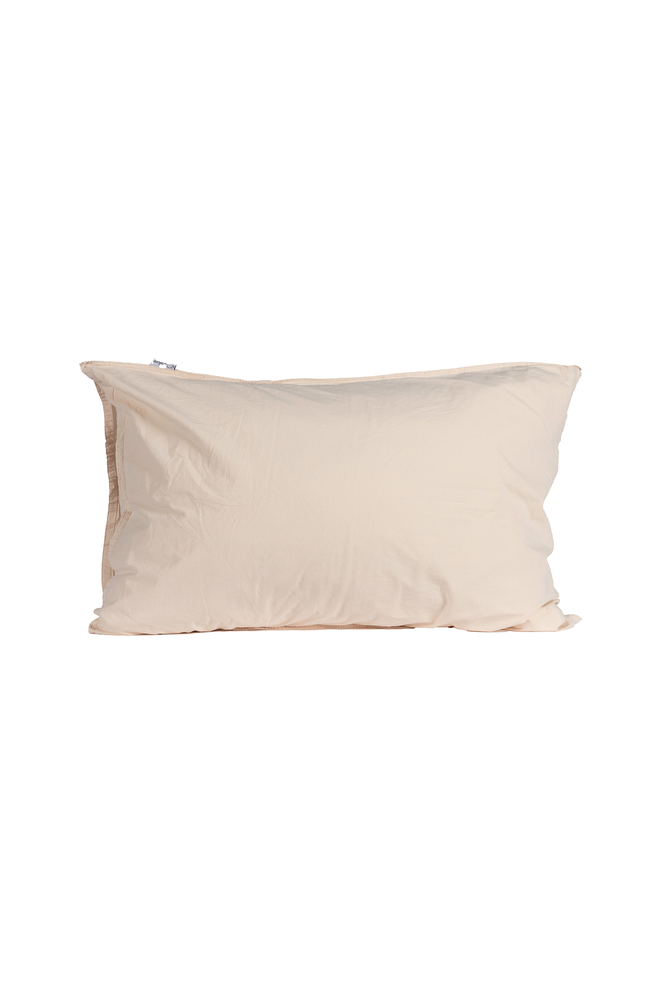 Kuddfodral Crinkle Nude Pink med skrynklig struktur, produktbild