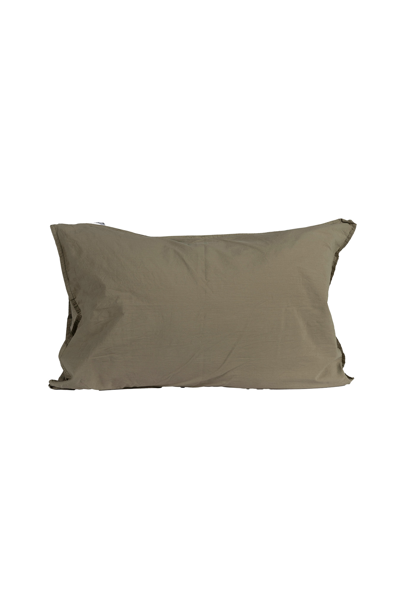 Kuddfodral Crinkle Sage med skrynklig struktur, produktbild