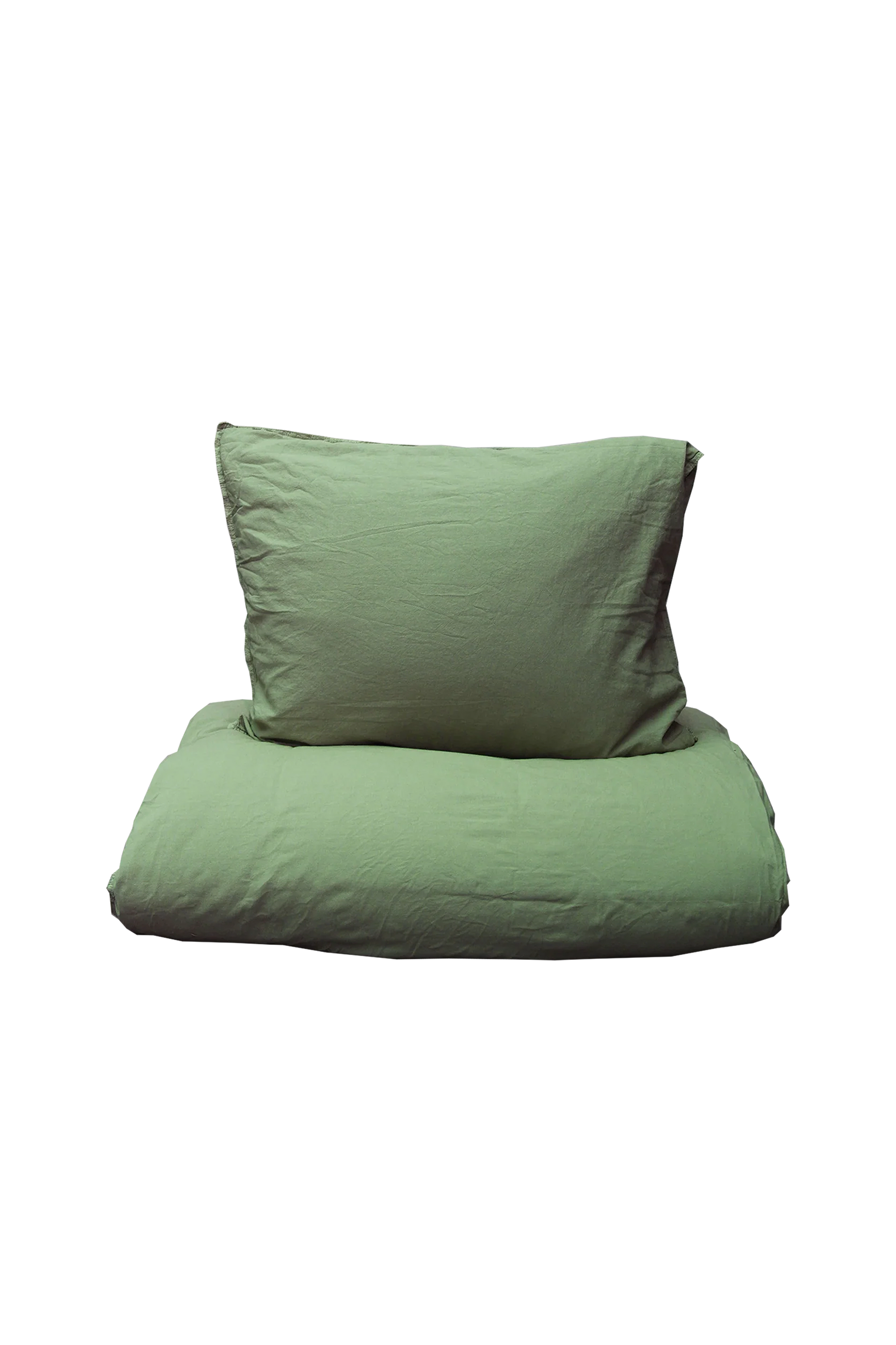 Påslakanset Crinkle Grass Green (150x210cm)